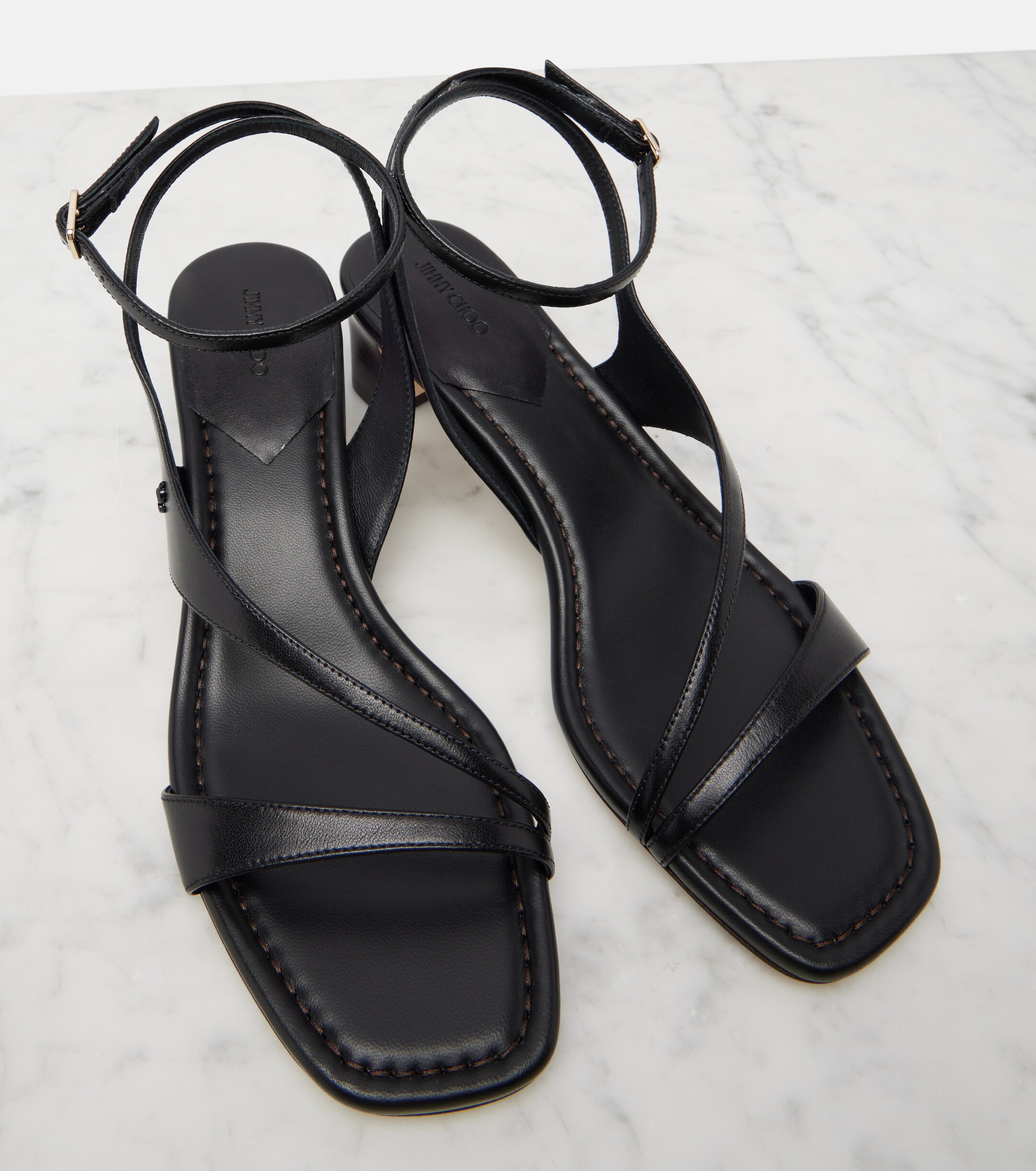 JIMMY CHOO Jimmy Choo Faye leather slingback sandals