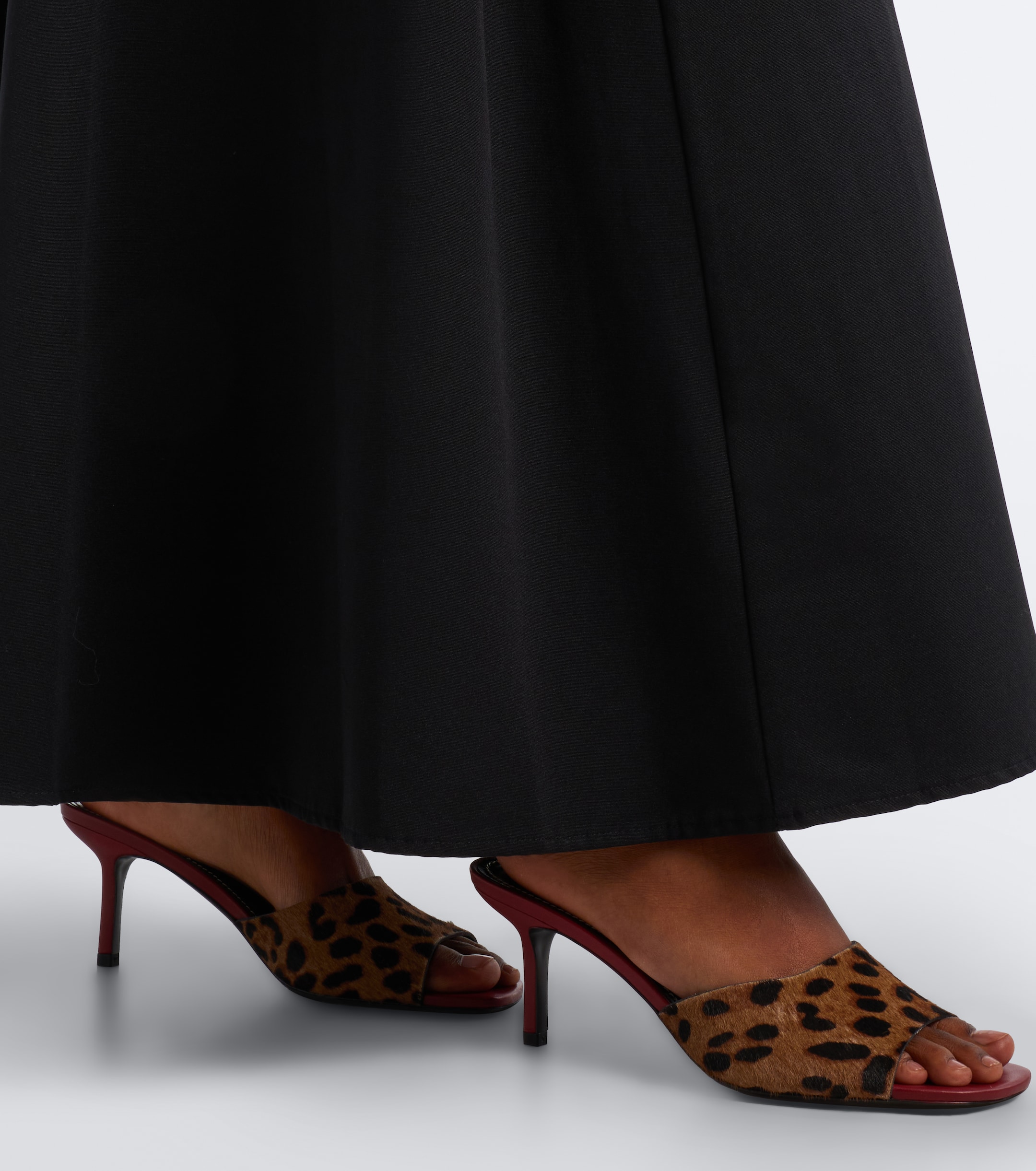 Staud Staud Bea leopard-print calf hair mules
