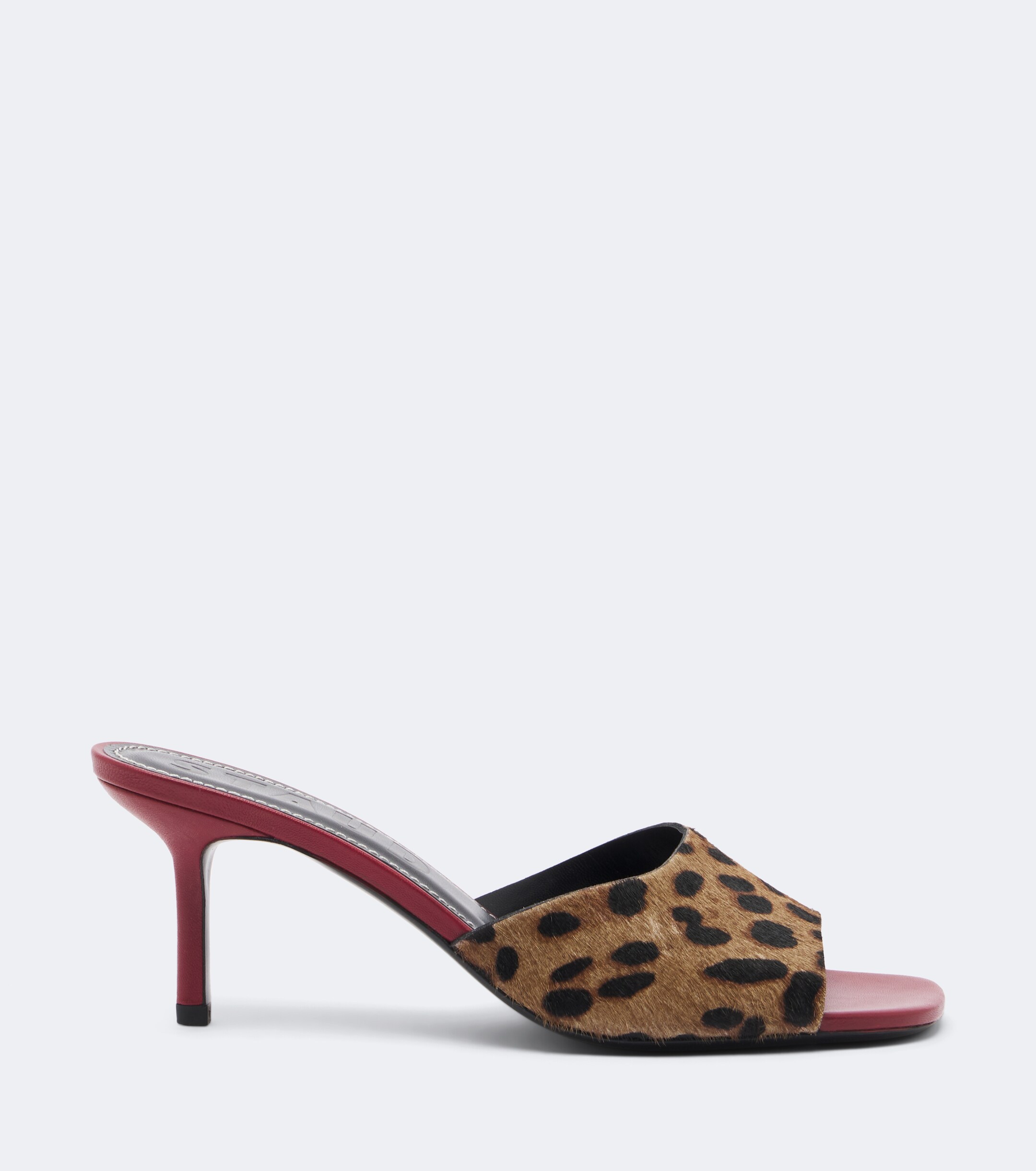 Staud Staud Bea leopard-print calf hair mules