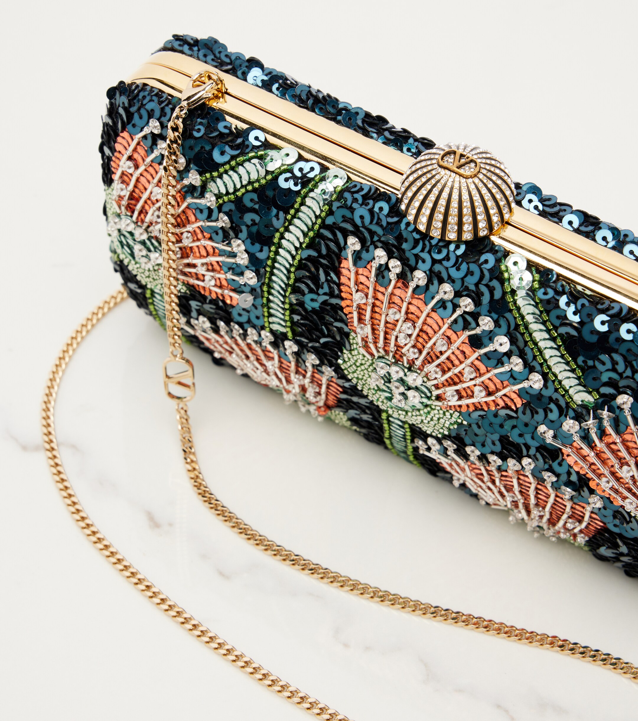 Valentino Garavani Carry Secrets embellished clutch thumbnail