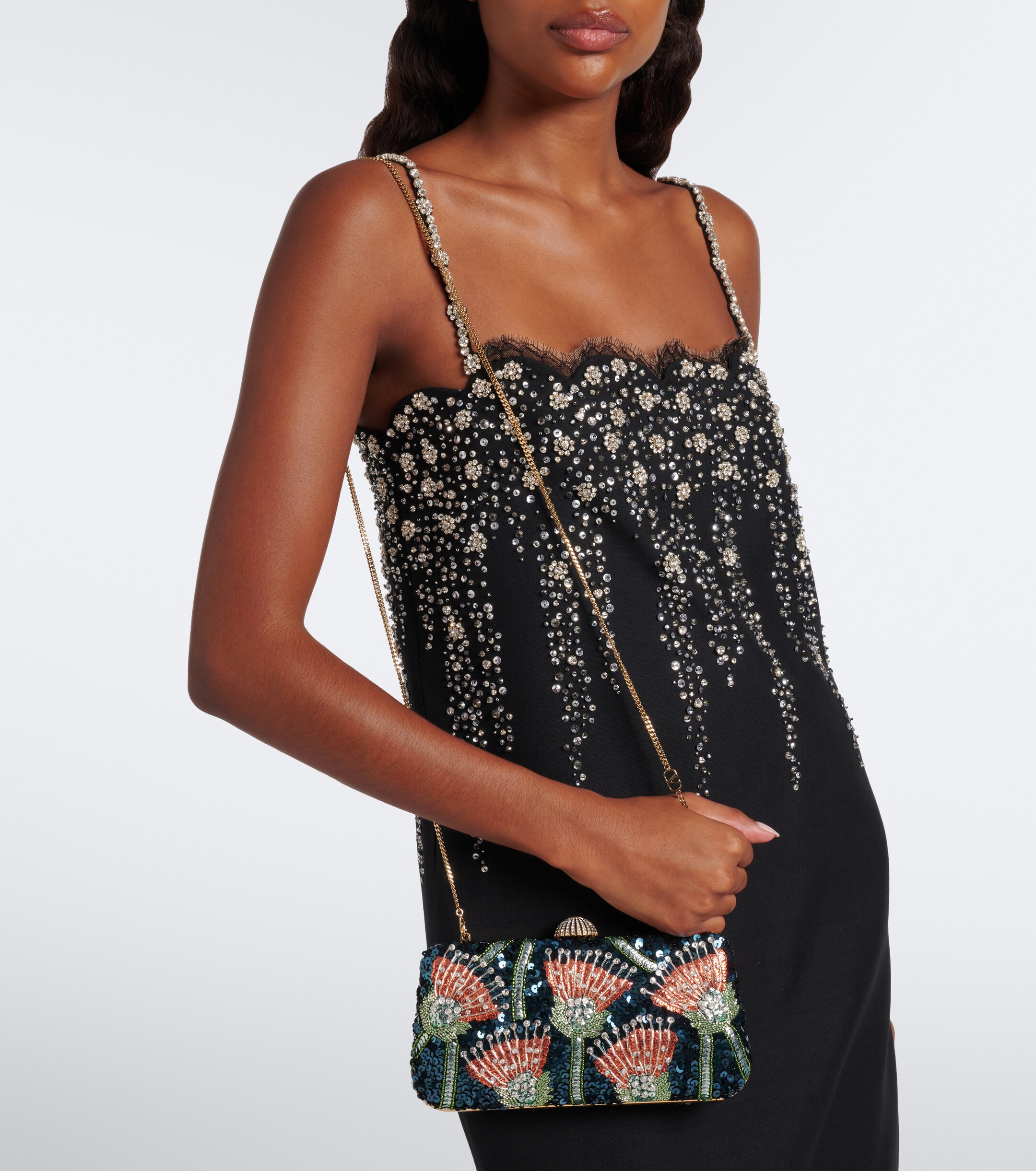 Valentino Garavani Carry Secrets embellished clutch thumbnail