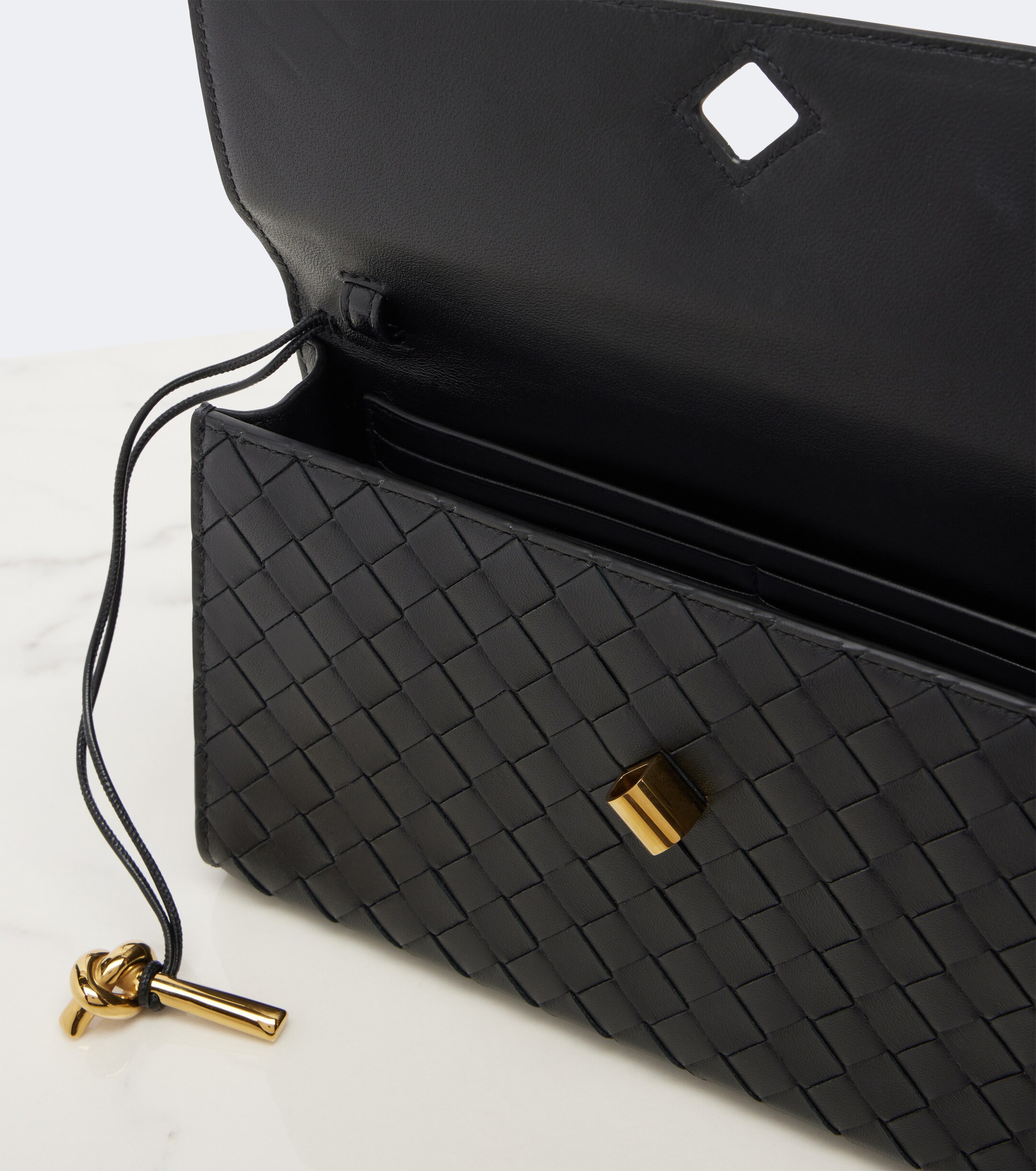 Bottega Veneta Andiamo Small Intrecciato leather clutch