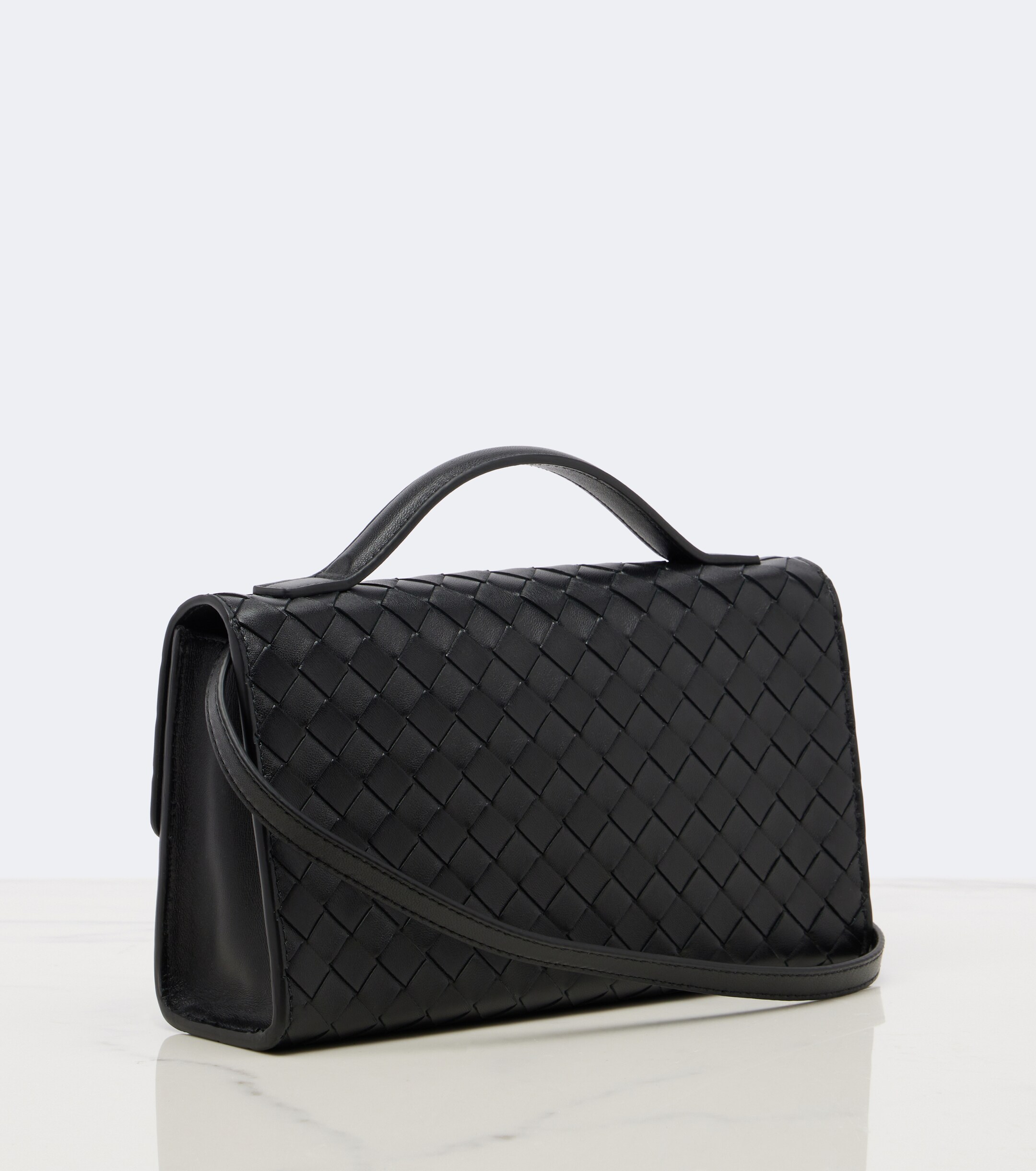 Bottega Veneta Andiamo Small Intrecciato leather clutch