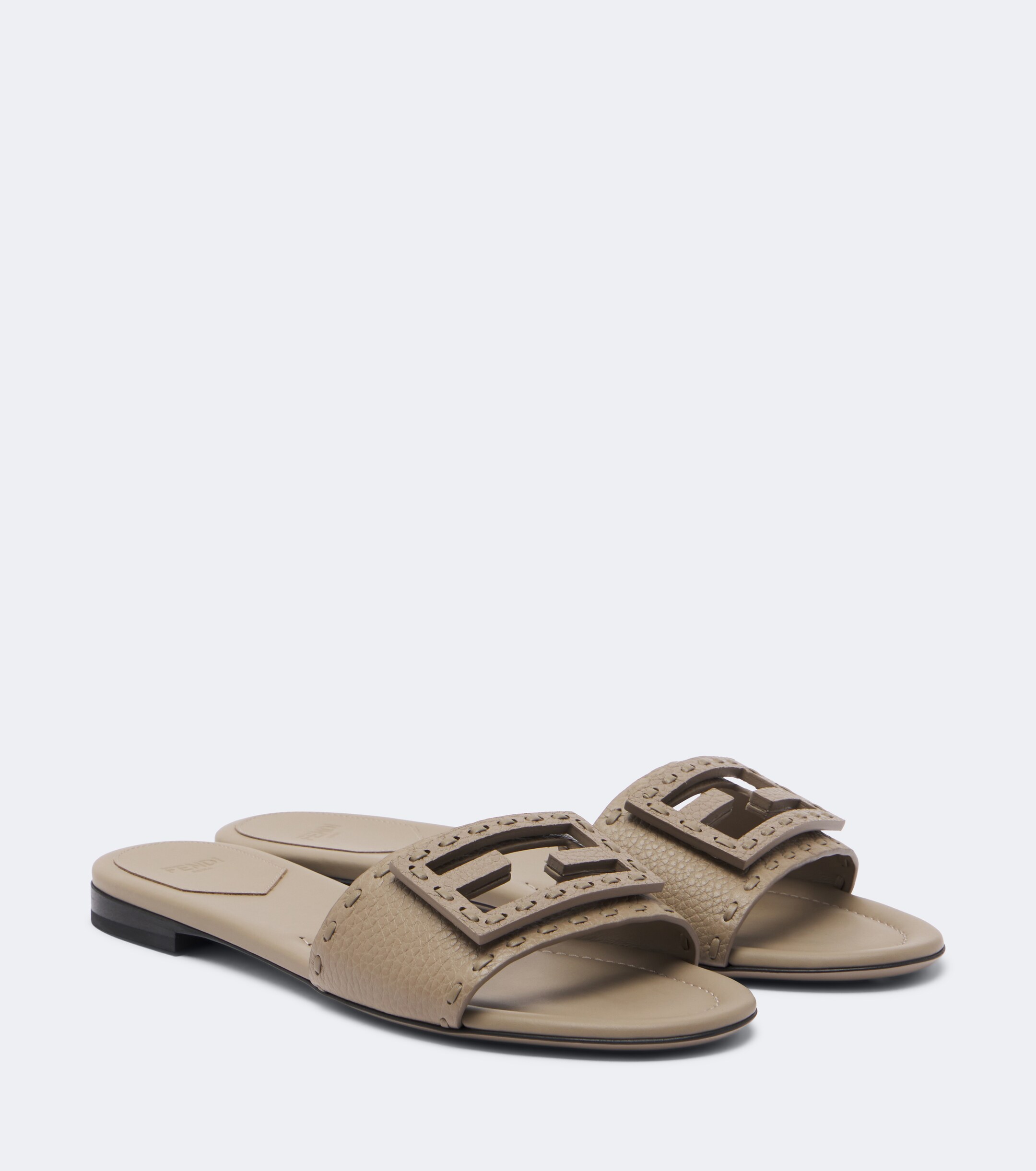 Fendi Fendi Tube FF leather slides