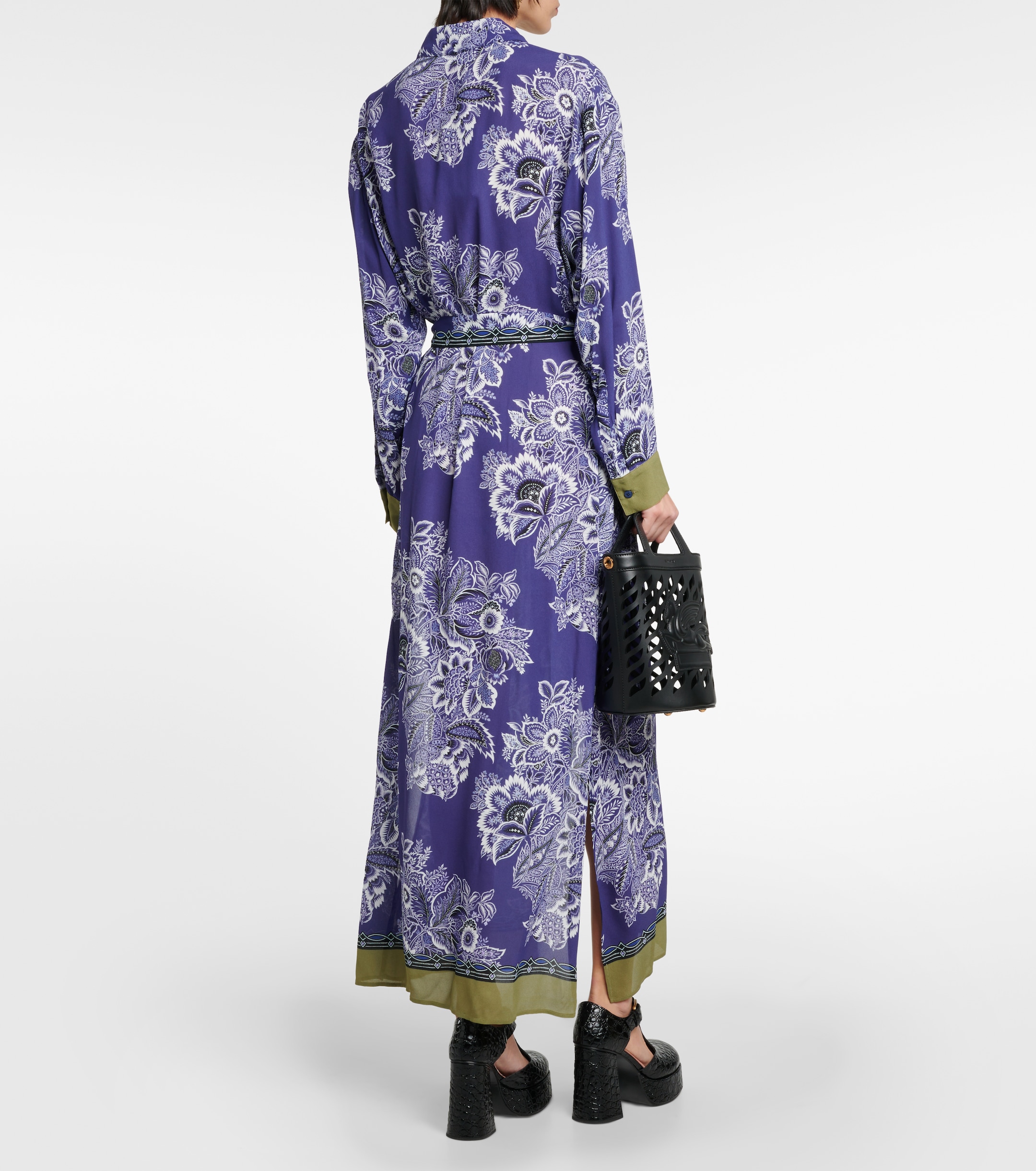 Etro Printed shirt midi dress