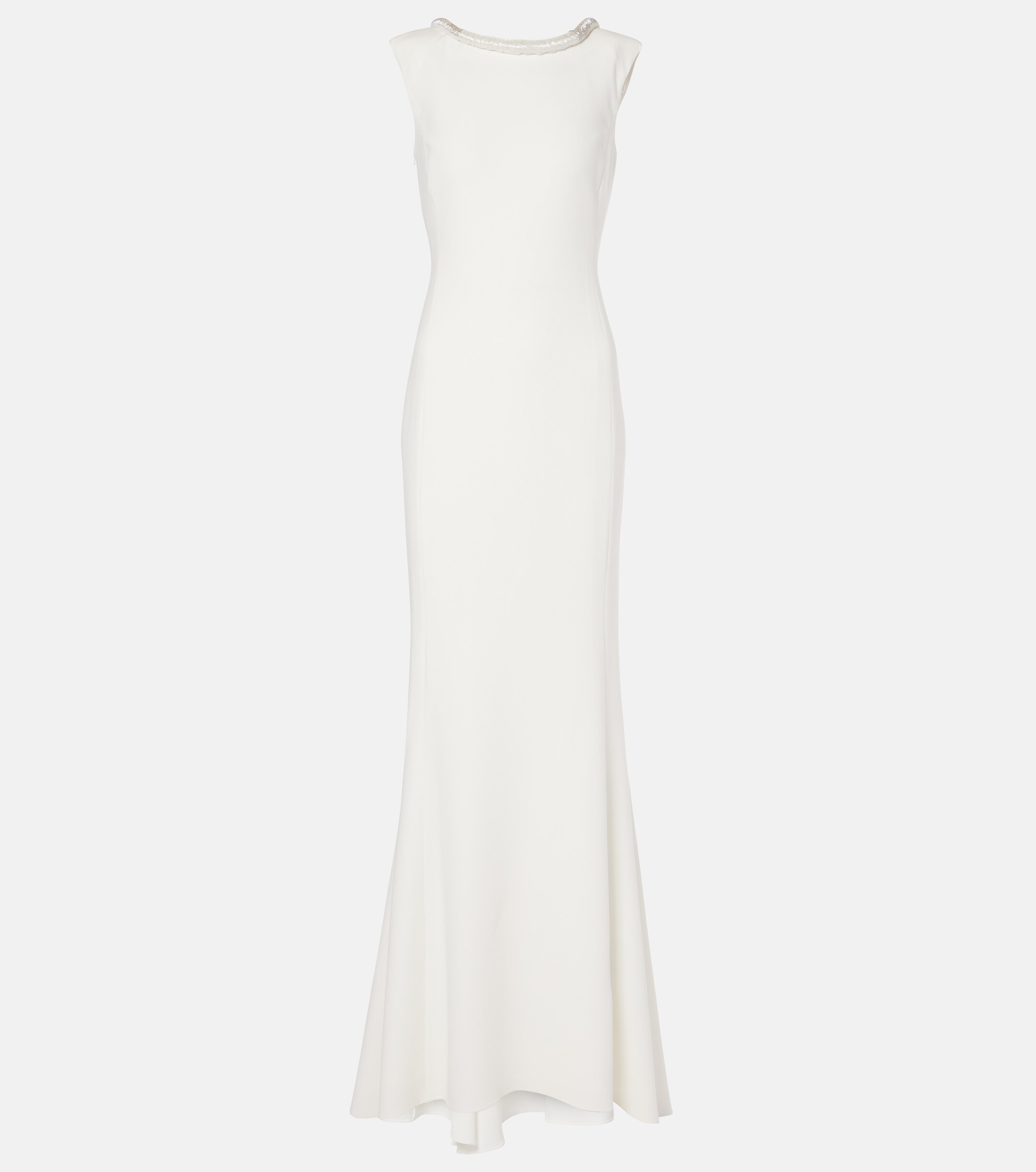 Max Mara Bridal Corsica embellished cady gown thumbnail