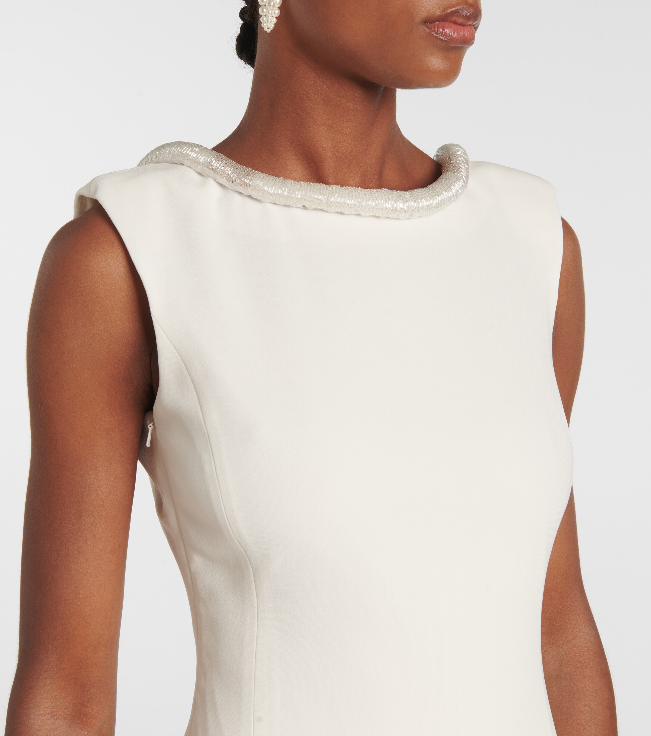 Max Mara Bridal Corsica embellished cady gown thumbnail