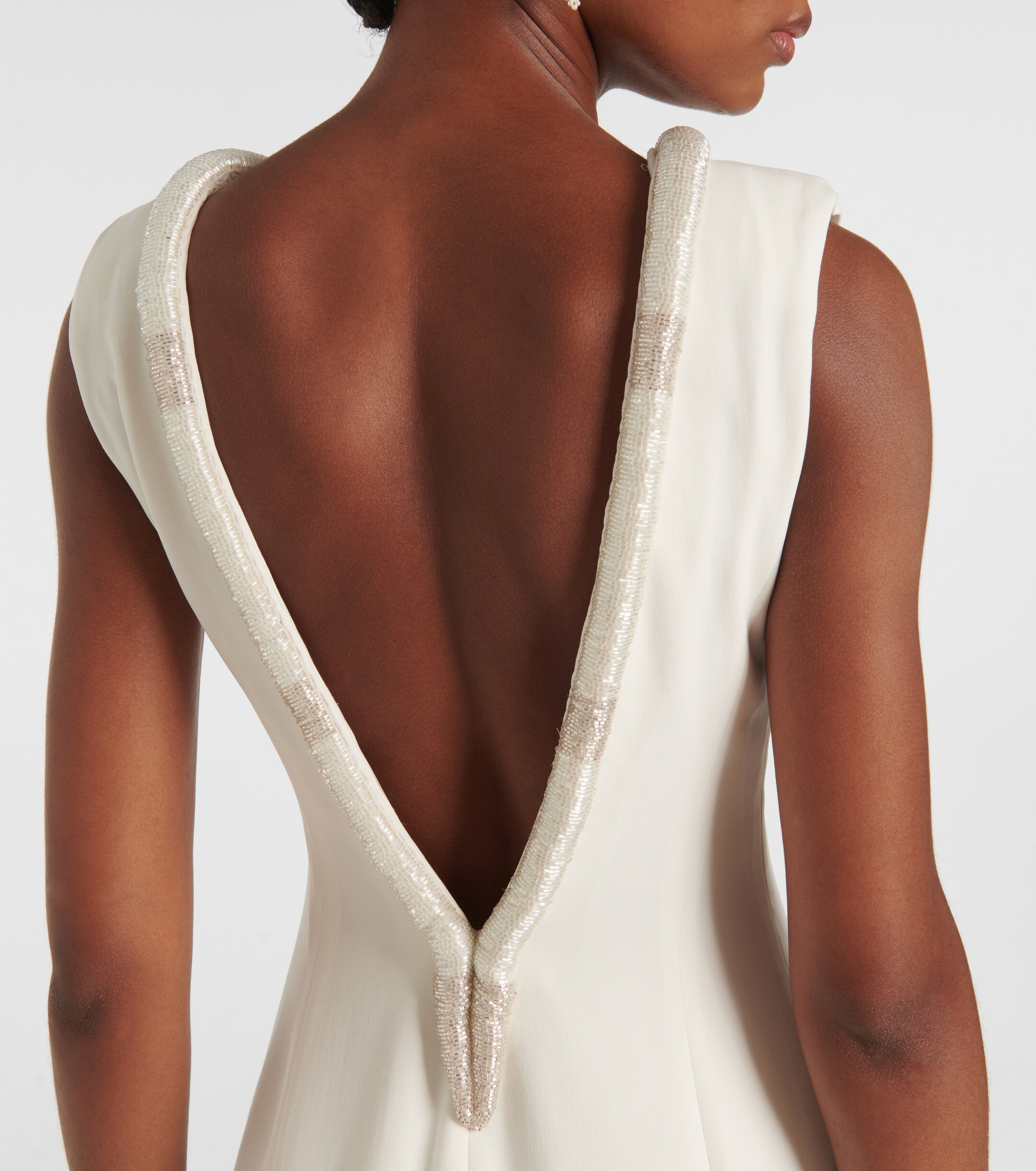 Max Mara Bridal Corsica embellished cady gown thumbnail