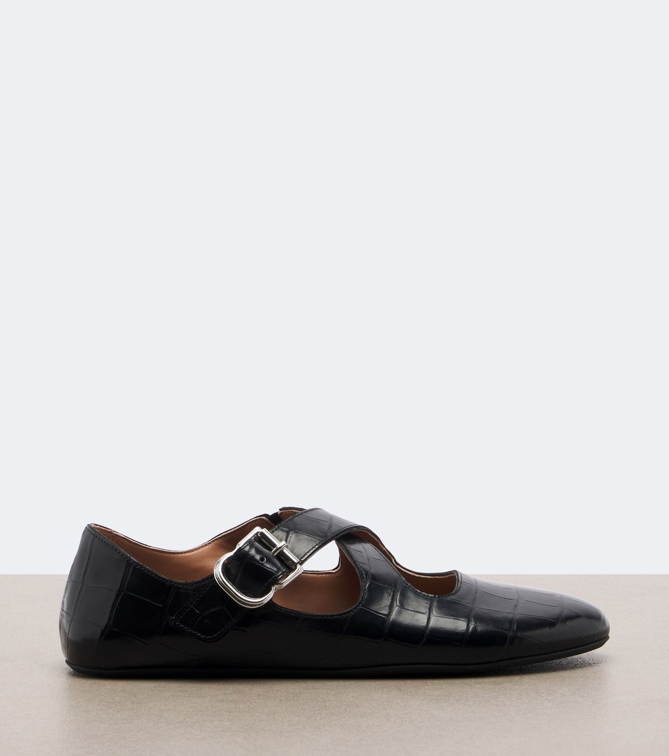 Alaïa Alaïa Croc-effect leather ballet flats