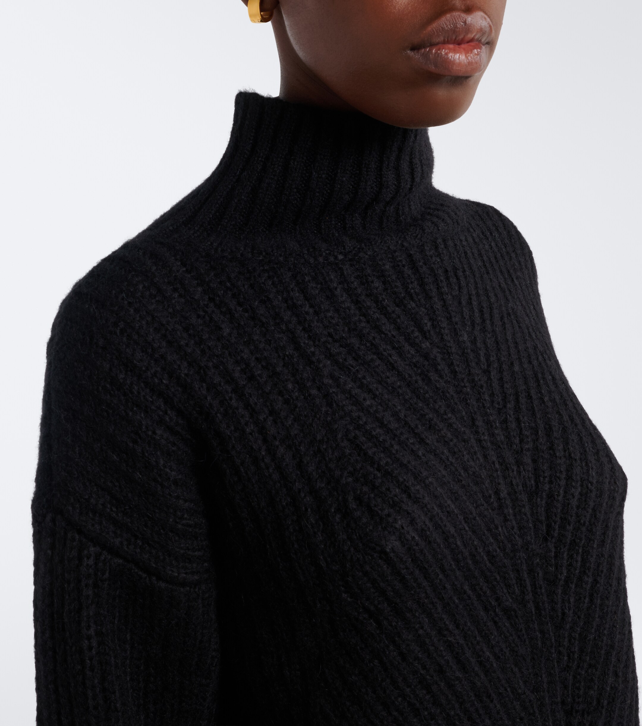 La DoubleJ La DoubleJ Feather-trimmed alpaca and wool-blend sweater