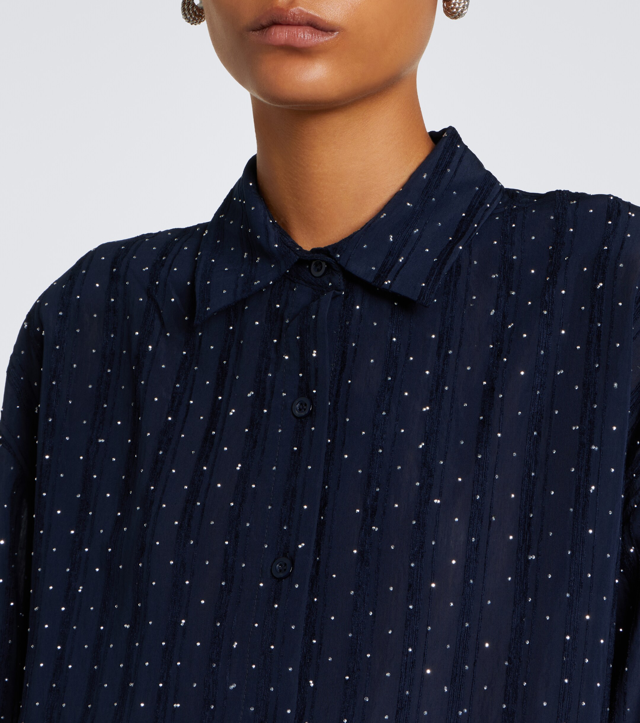 Melissa Odabash Melissa Odabash Ziggy embellished shirt