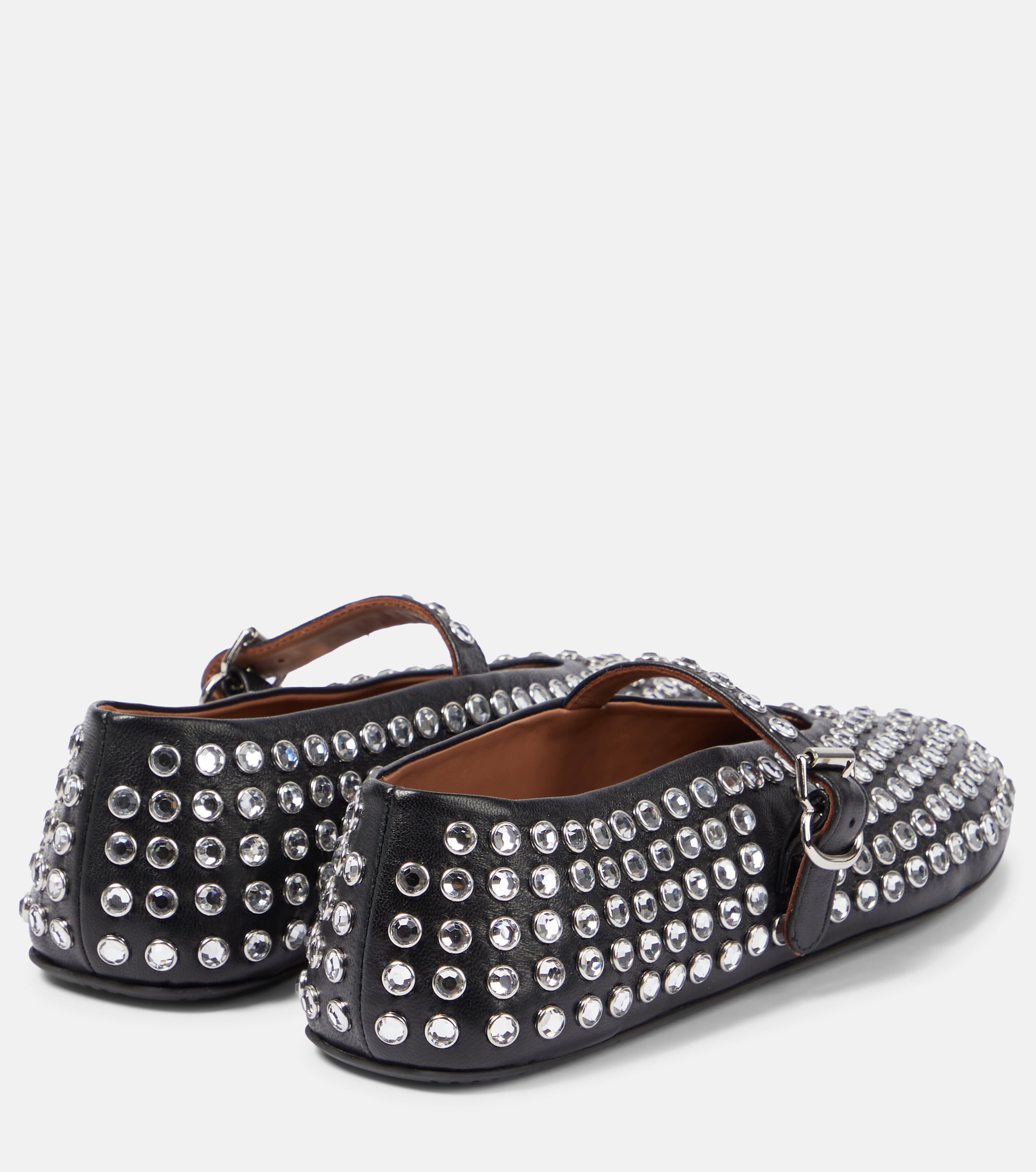 Alaïa Embellished leather ballet flats thumbnail