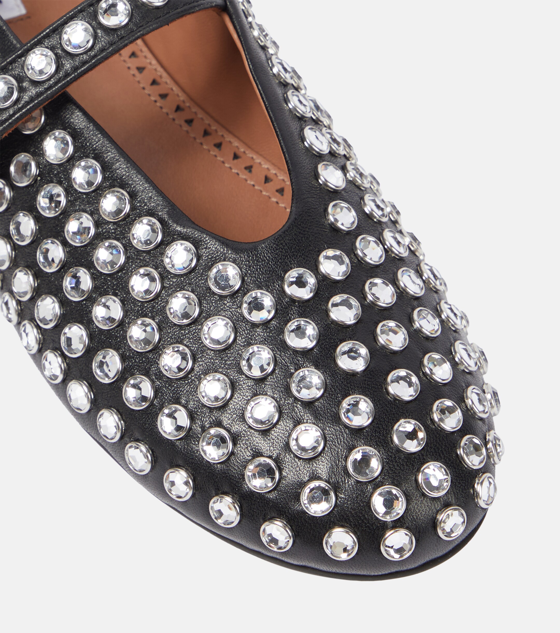 Alaïa Embellished leather ballet flats thumbnail