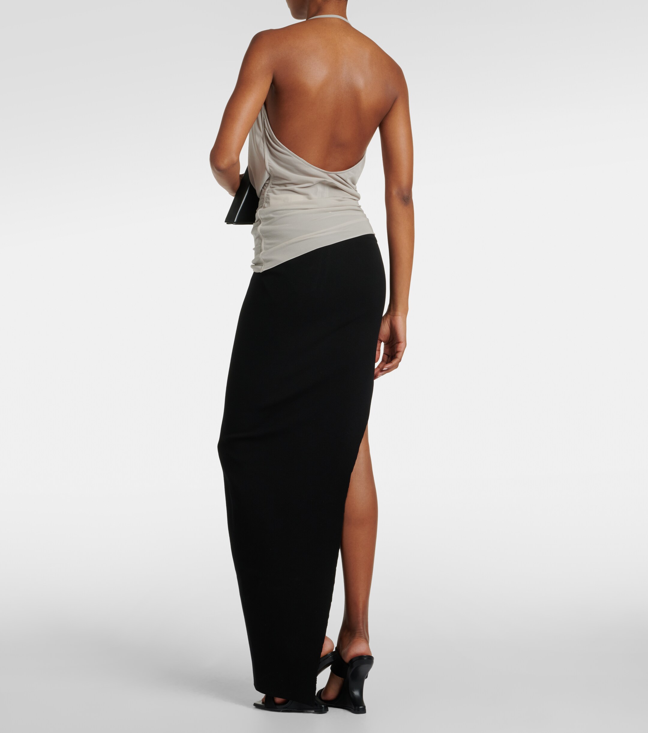 Rick Owens Draped cupro-blend tank top