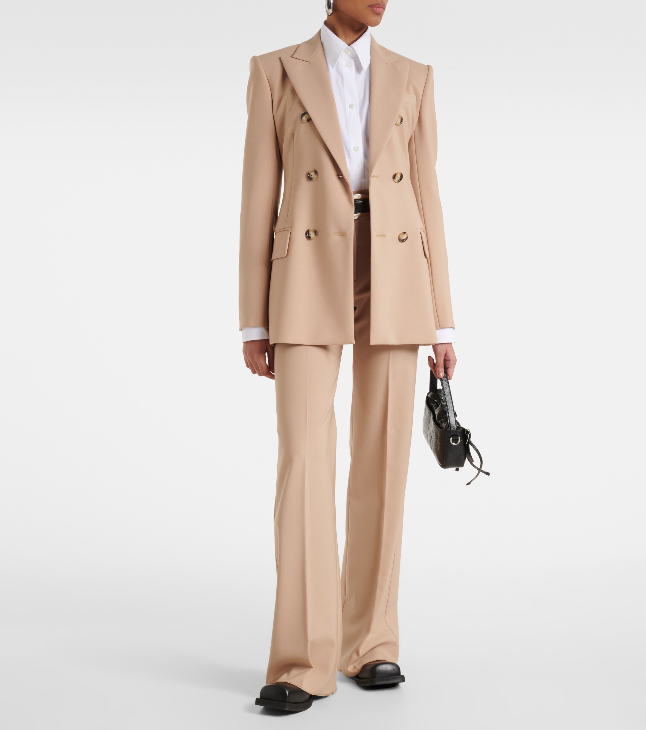 Sportmax Oxalis virgin wool flared pants