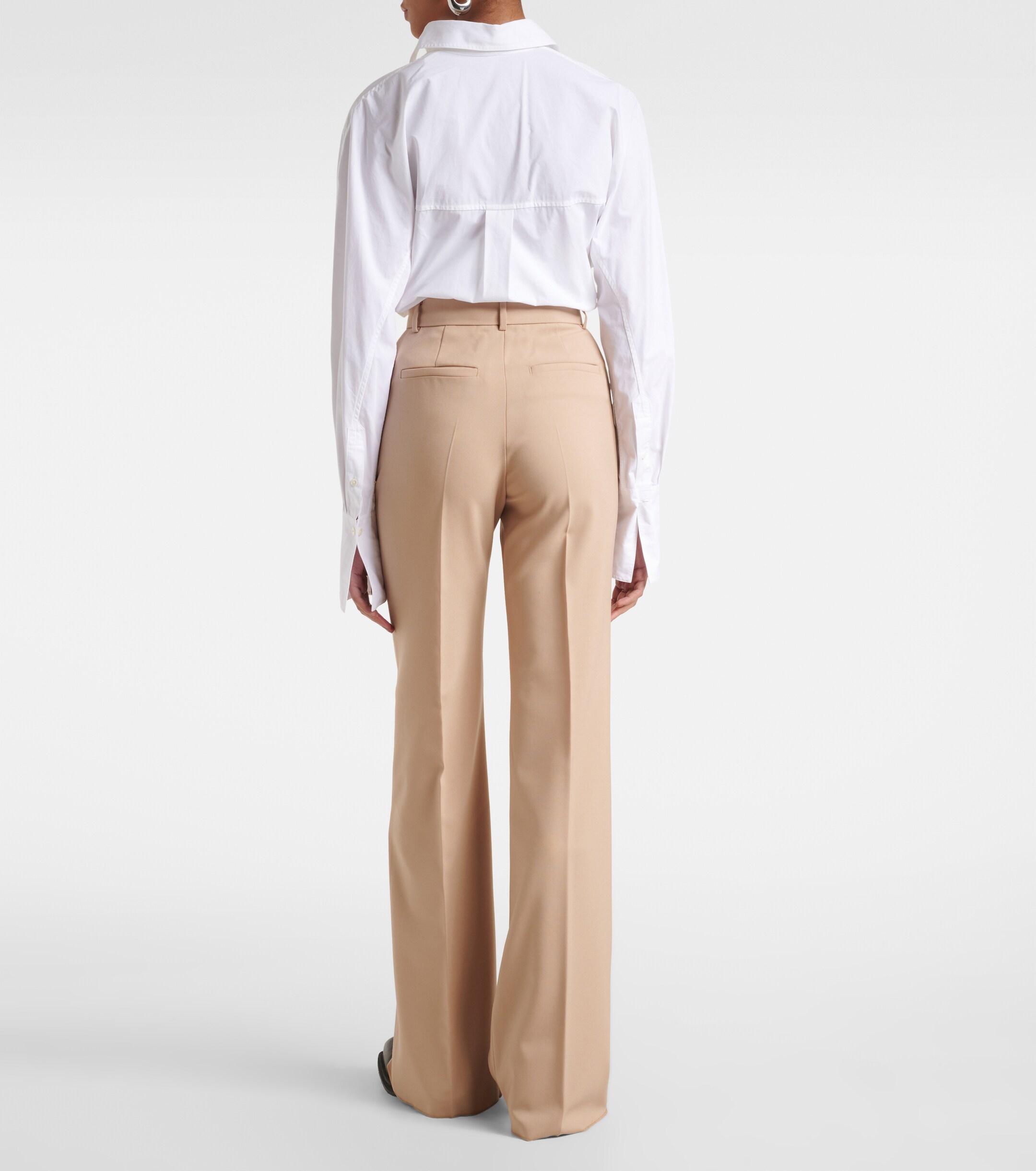 Sportmax Oxalis virgin wool flared pants