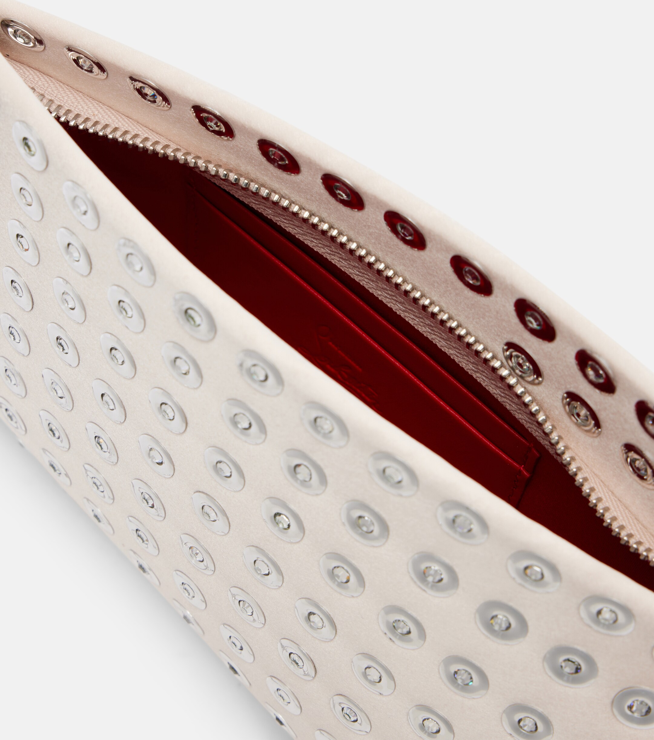 CHRISTIAN LOUBOUTIN Loubitwist Small crystal-embellished clutch