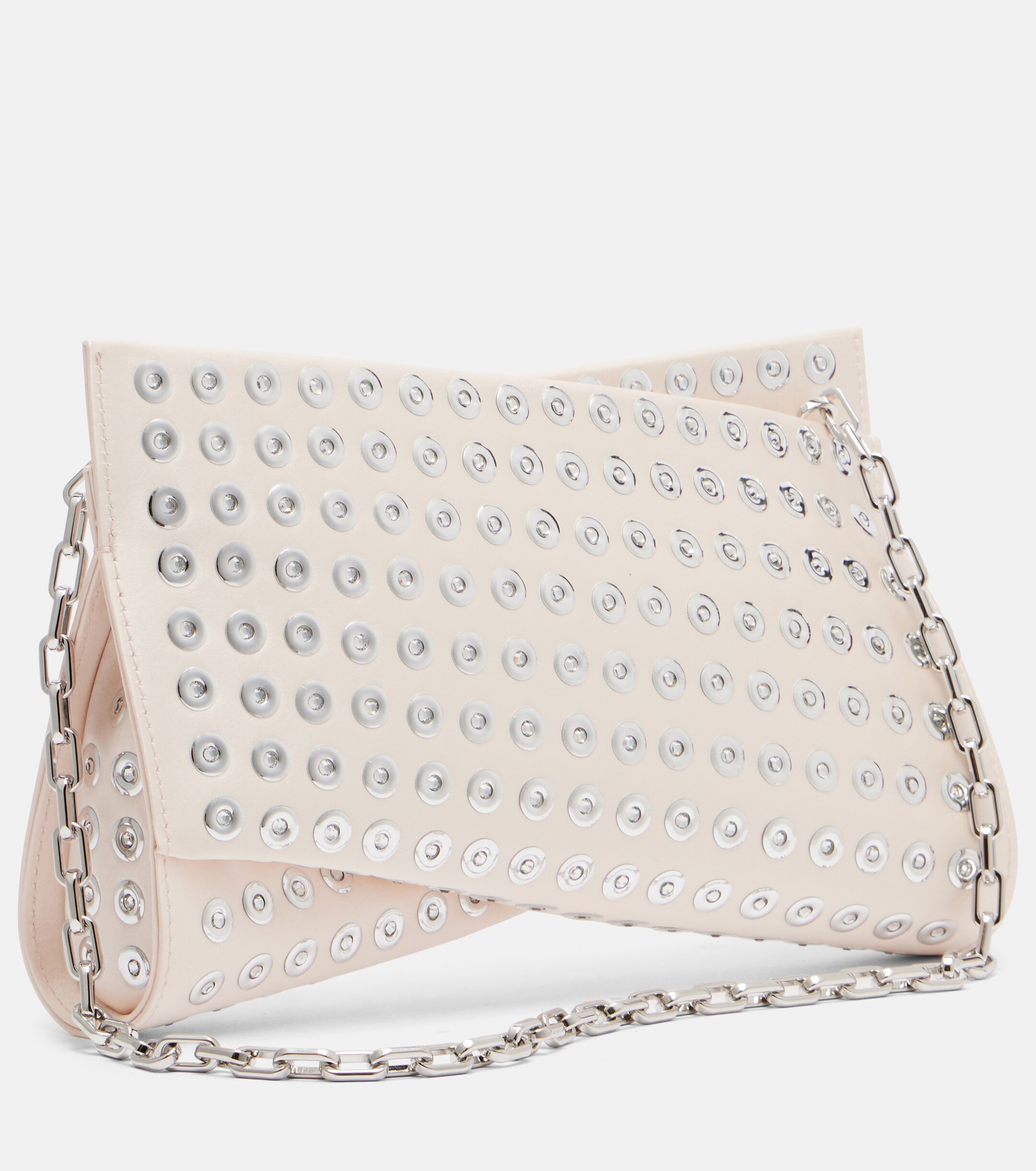 CHRISTIAN LOUBOUTIN Loubitwist Small crystal-embellished clutch