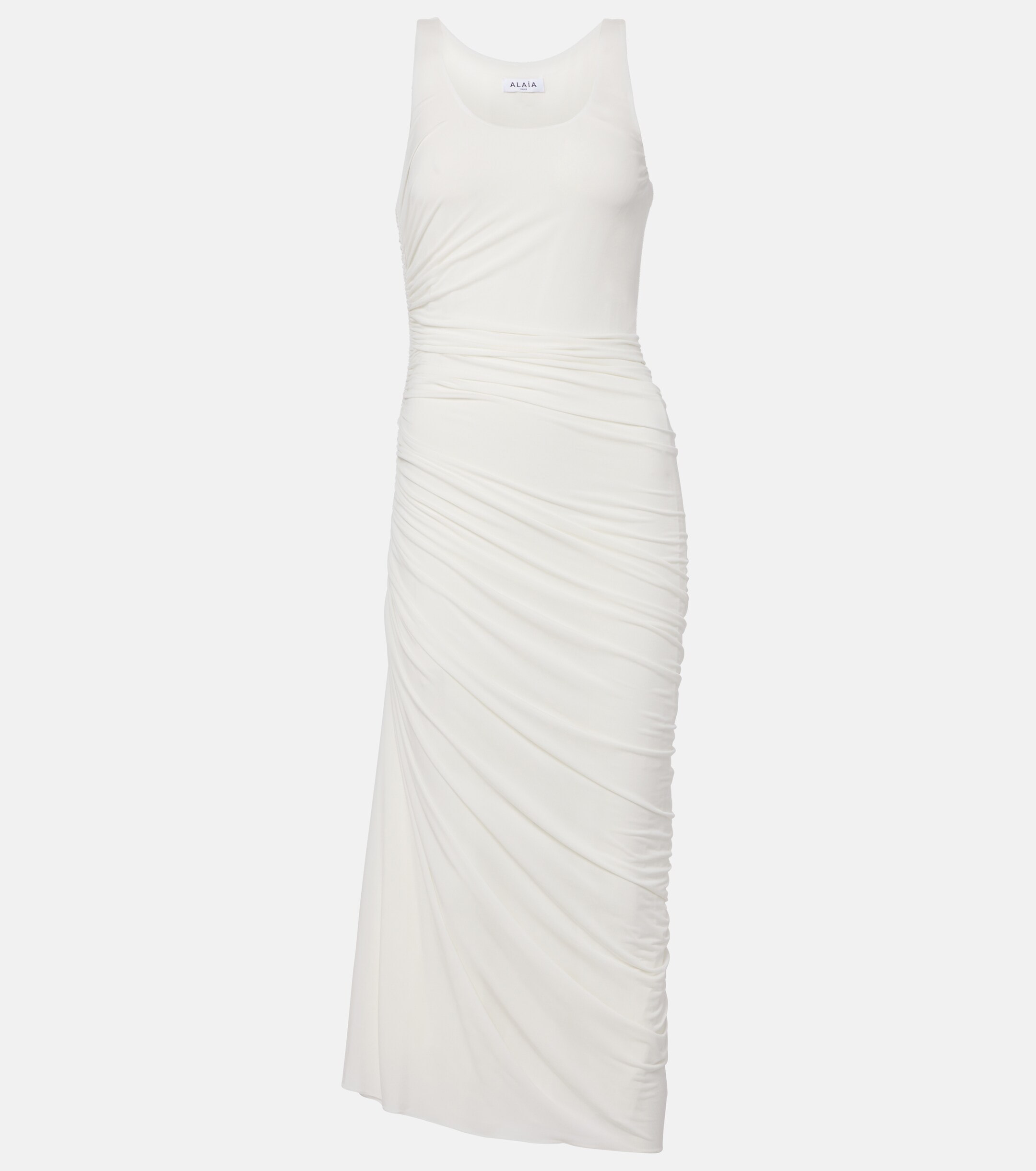 Alaa - Asymmetric gathered jersey maxi dress | Plush Alaa - Asymmetric gathered jersey maxi dress | Plush