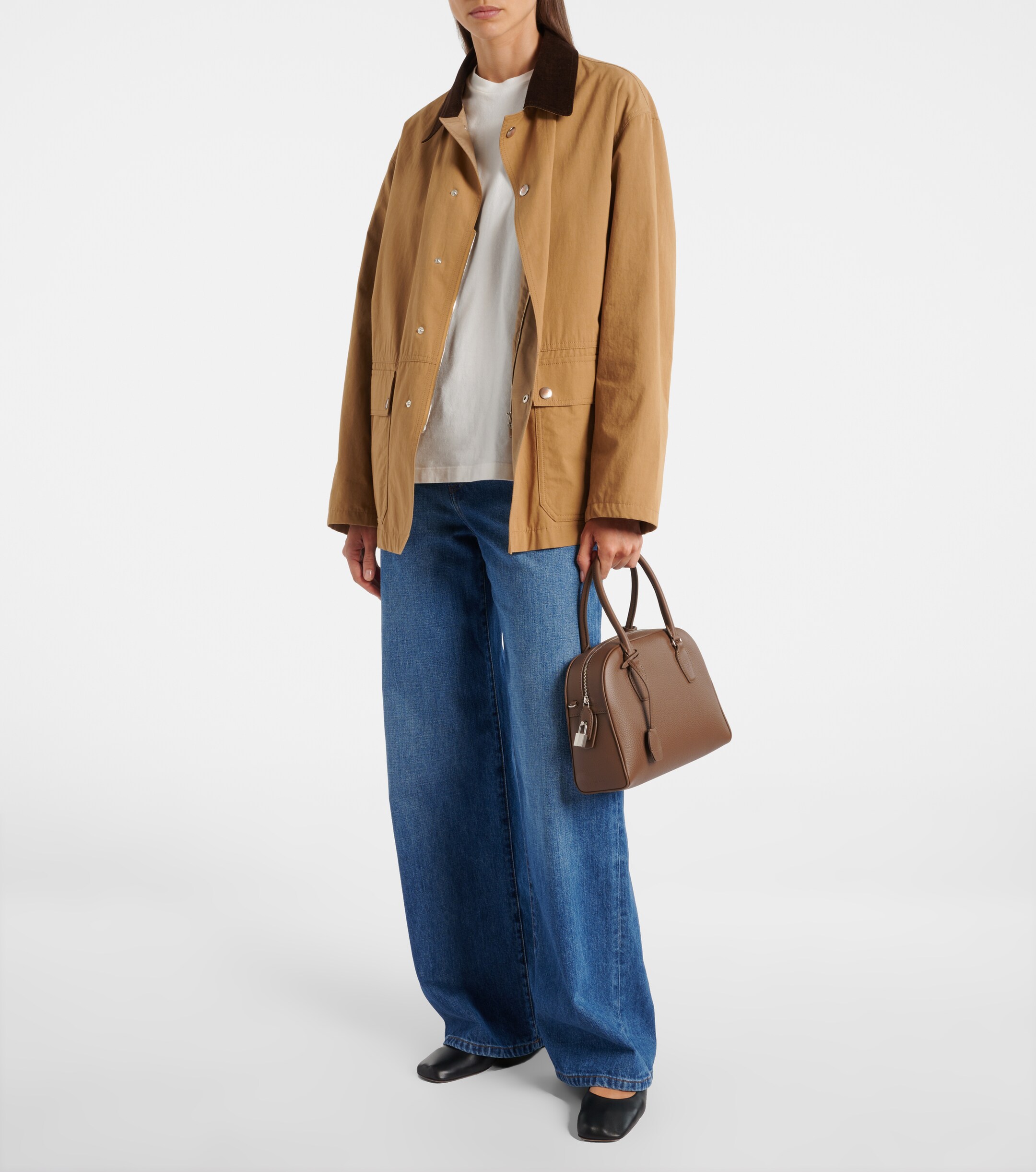 The Row India 10 Small leather tote bag
