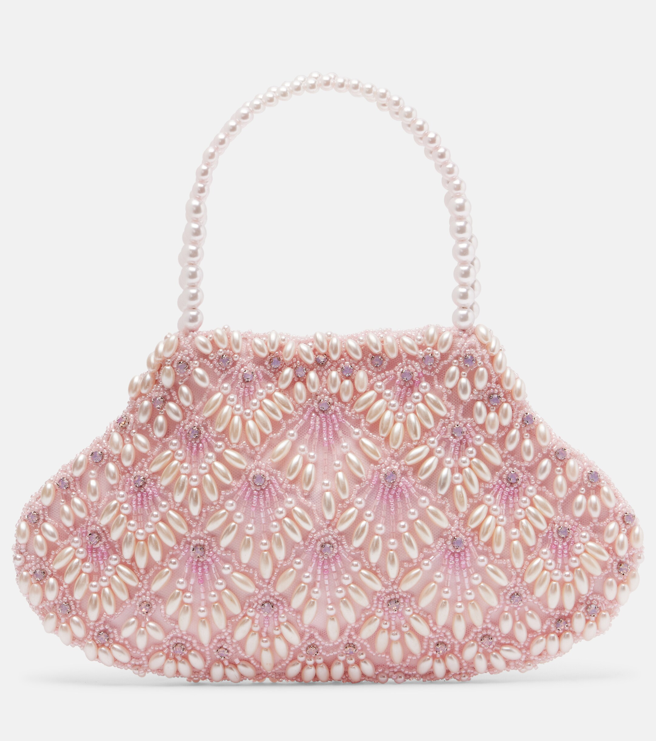 Clio Peppiatt Scallop Mini embellished tote bag