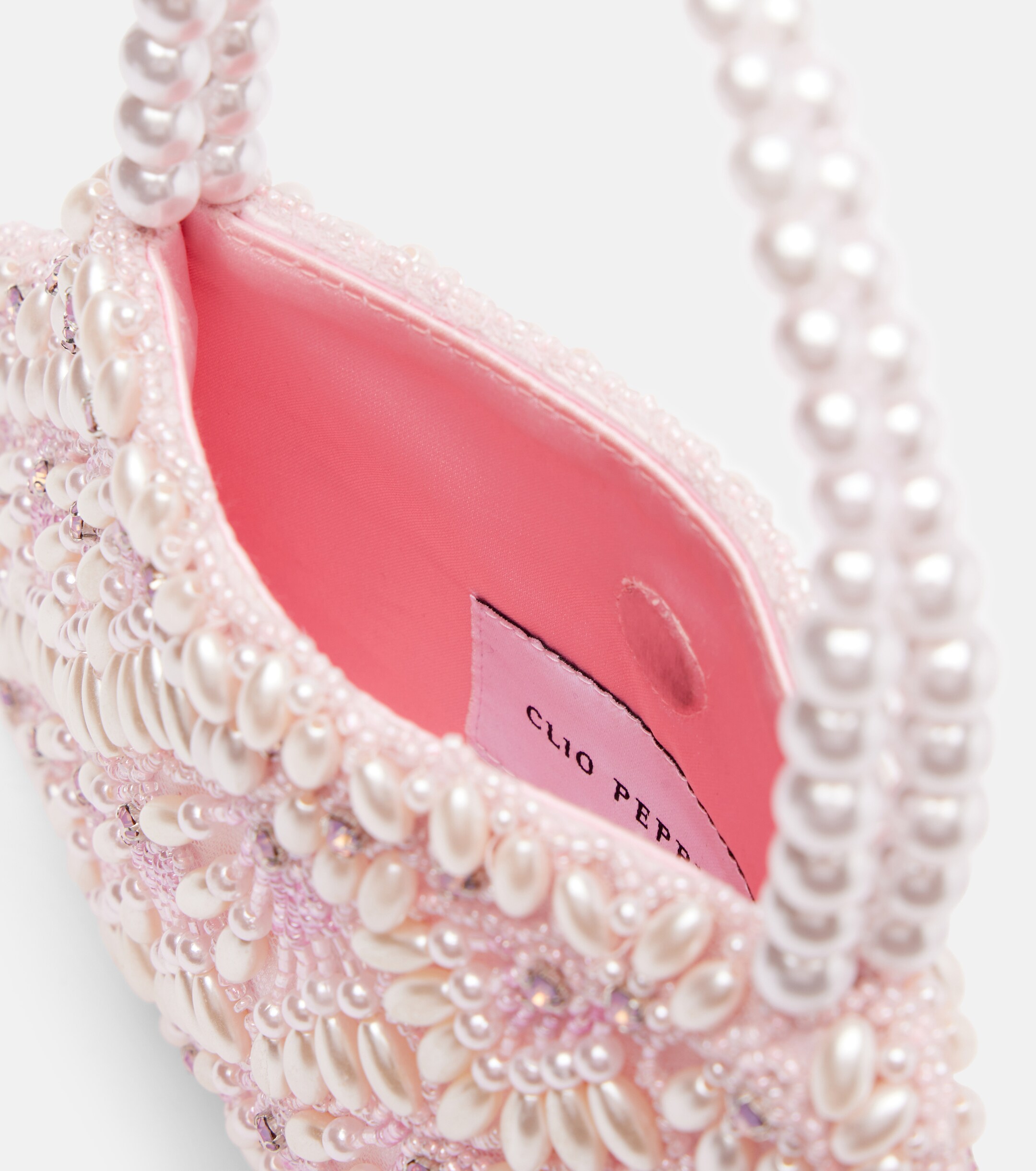 Clio Peppiatt Scallop Mini embellished tote bag