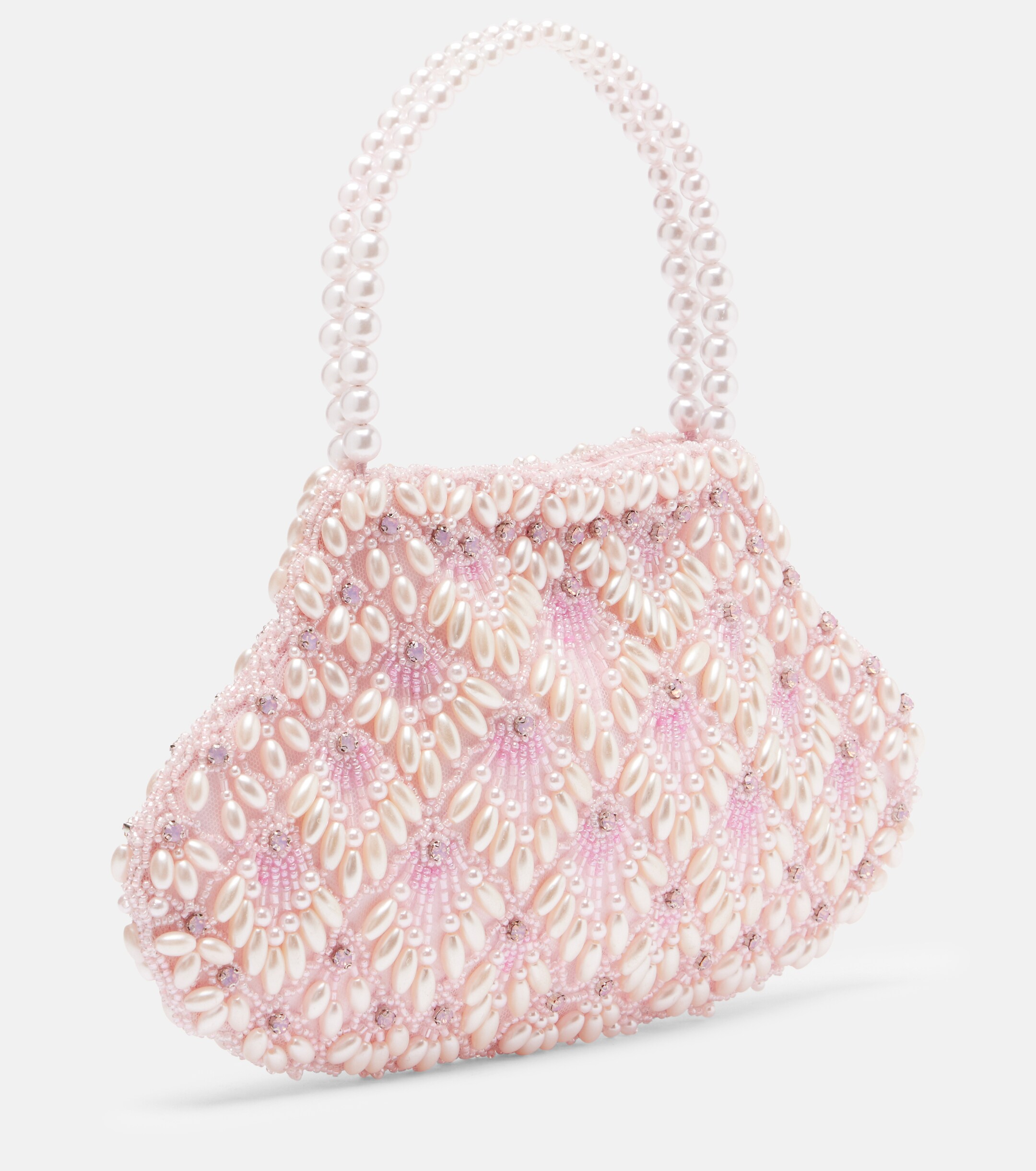 Clio Peppiatt Scallop Mini embellished tote bag