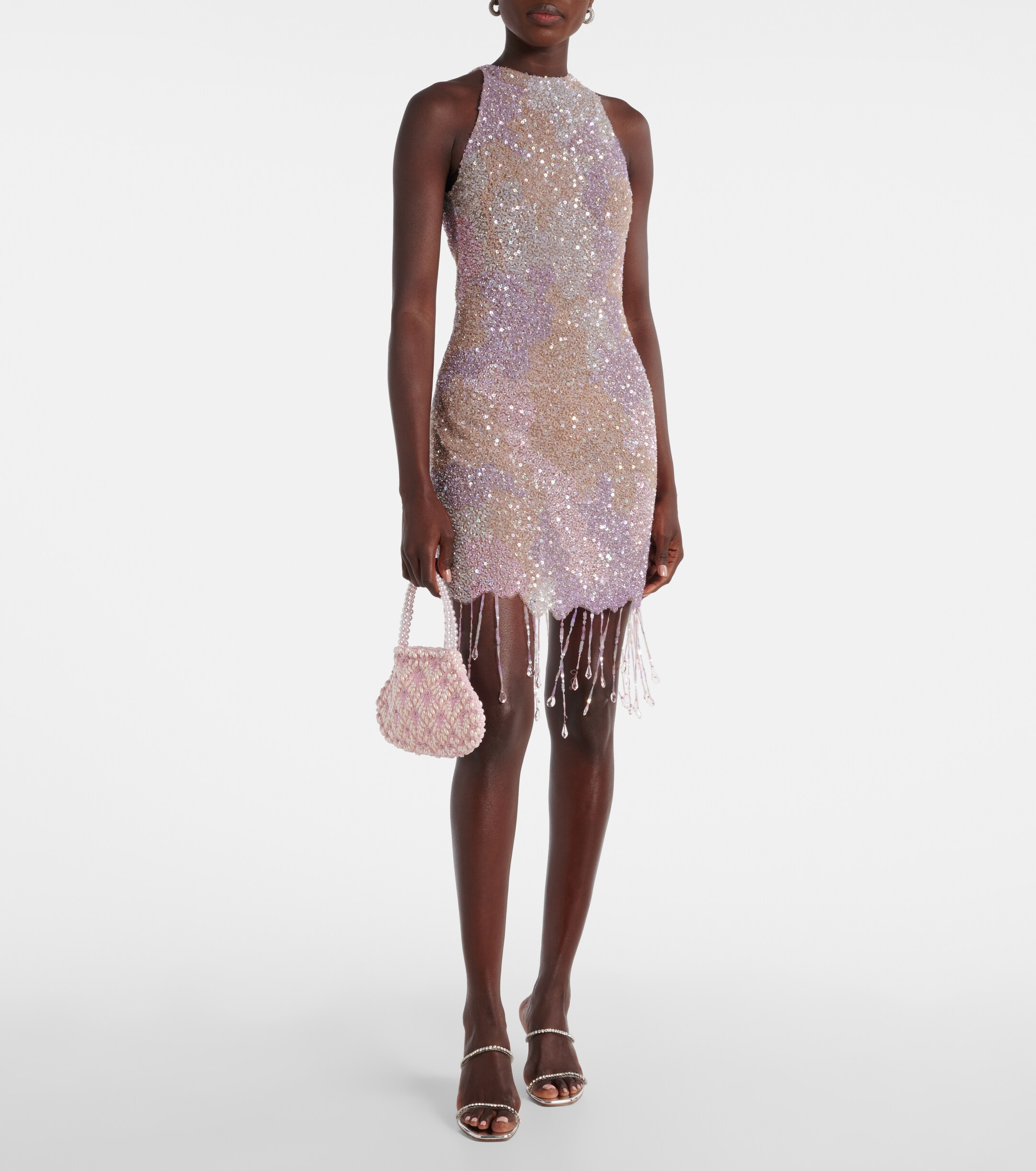 Clio Peppiatt Scallop Mini embellished tote bag