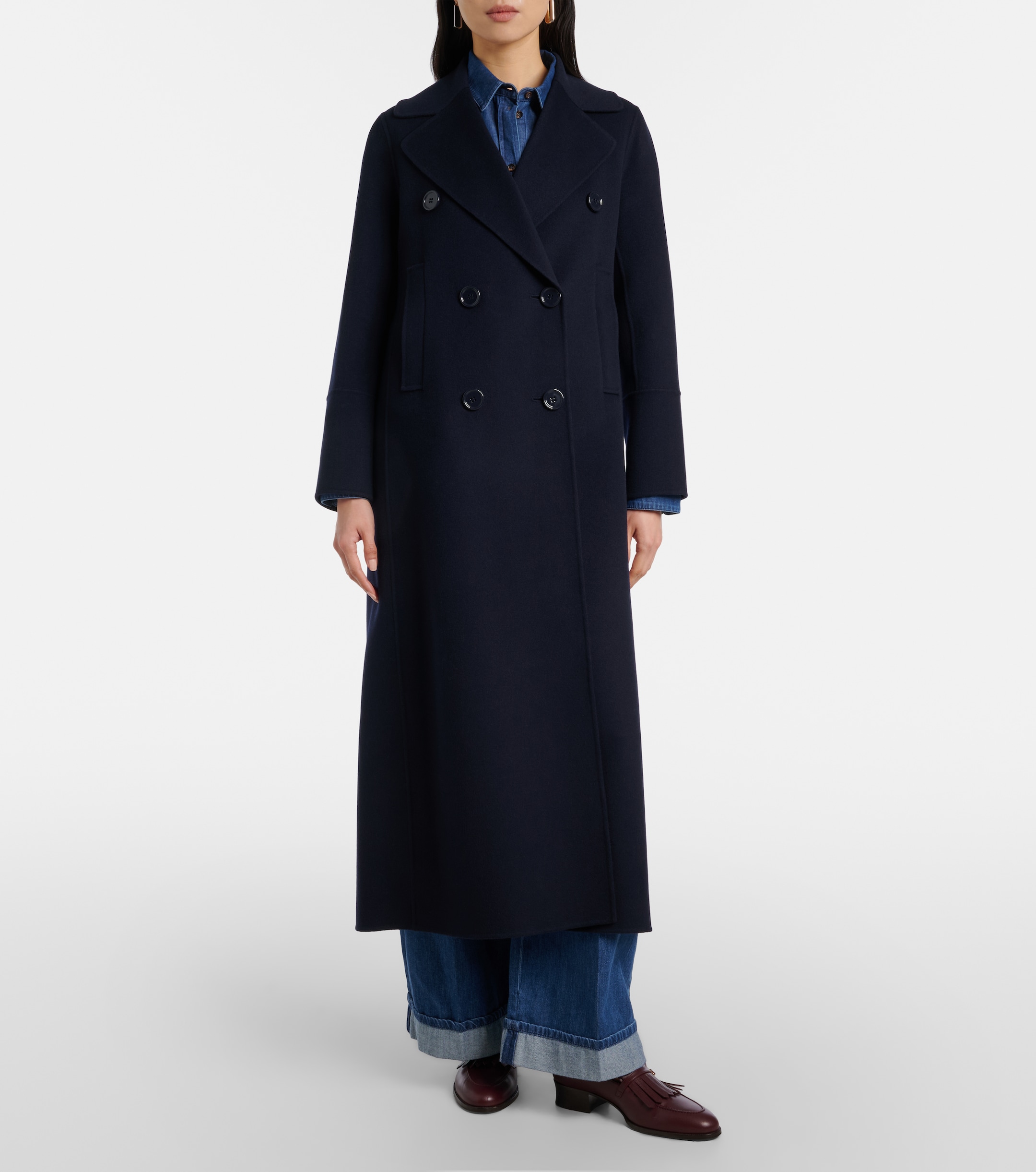 S Max Mara Custodi double-breasted virgin wool coat thumbnail