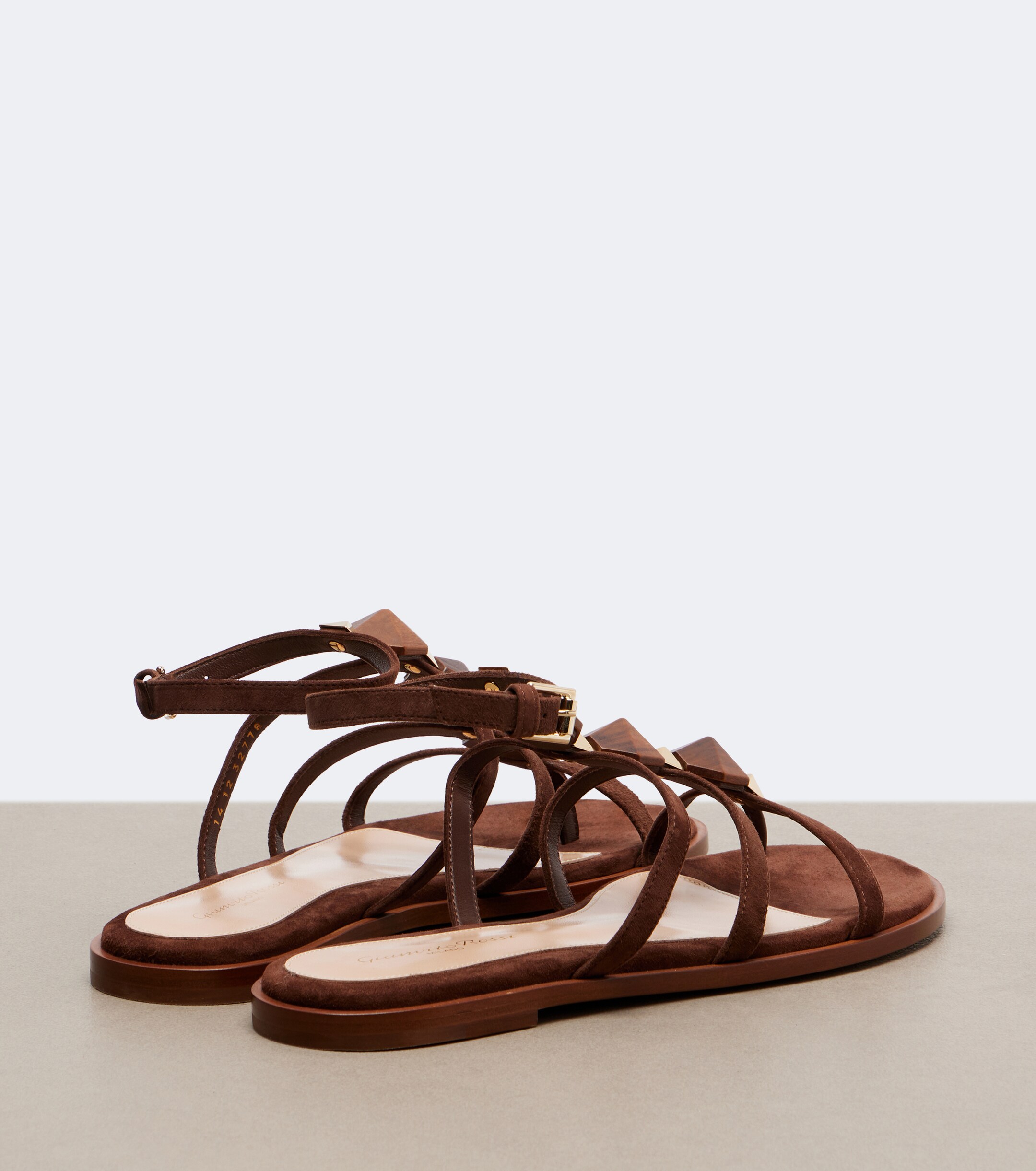 GIANVITO ROSSI Gianvito Rossi Studded suede thong sandals