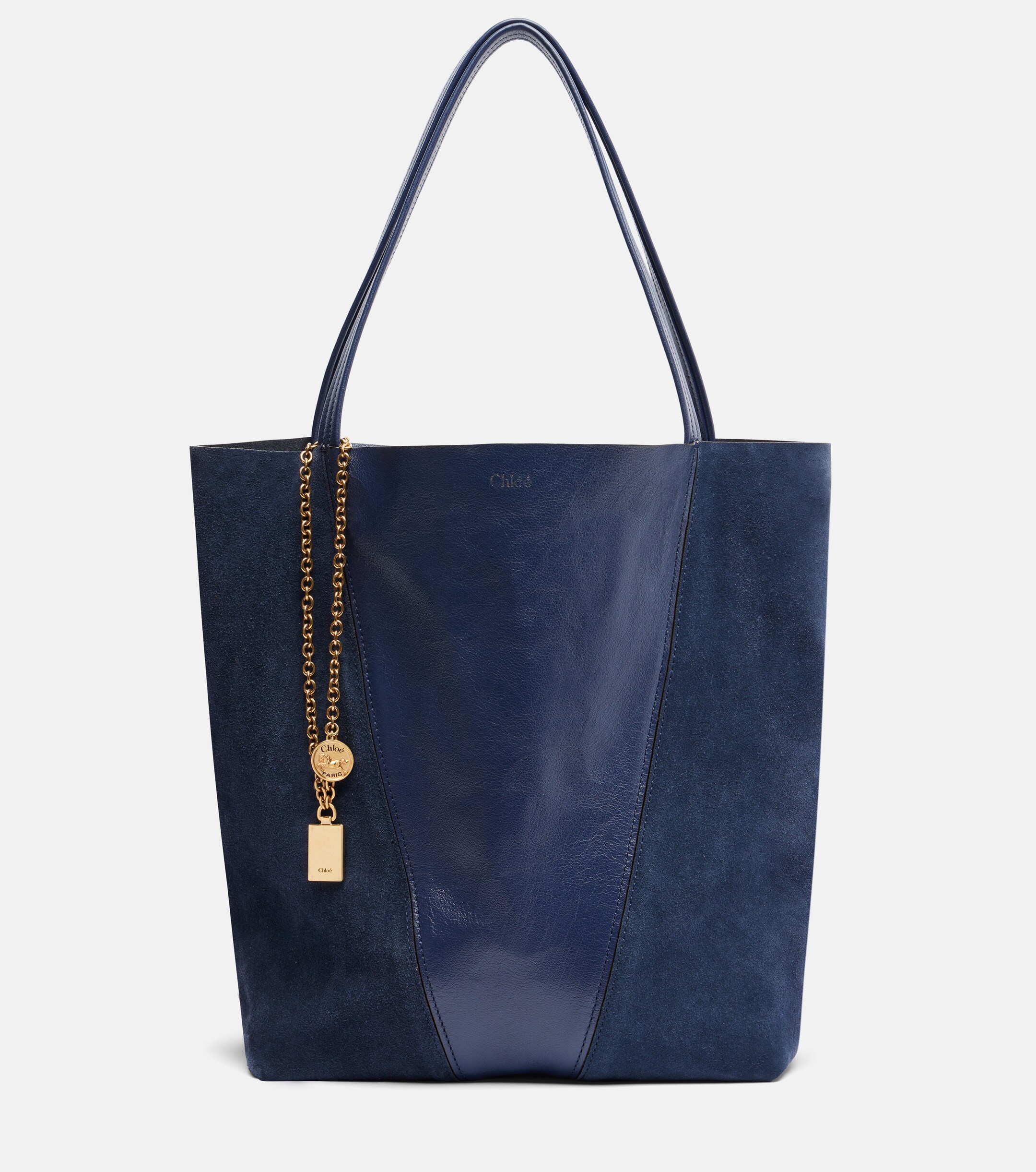 Chloé Chloé Spin leather and suede tote bag