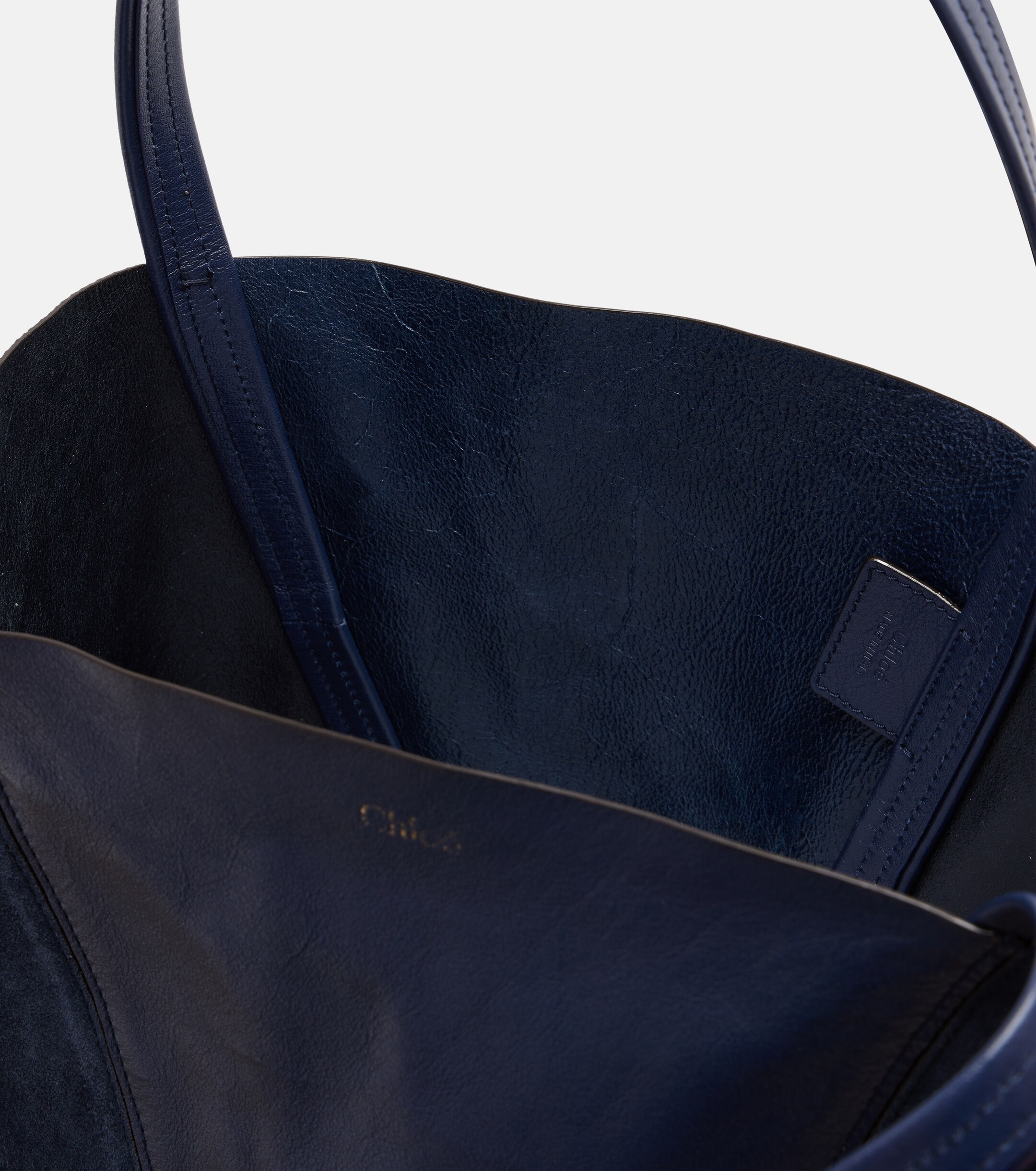 Chloé Chloé Spin leather and suede tote bag