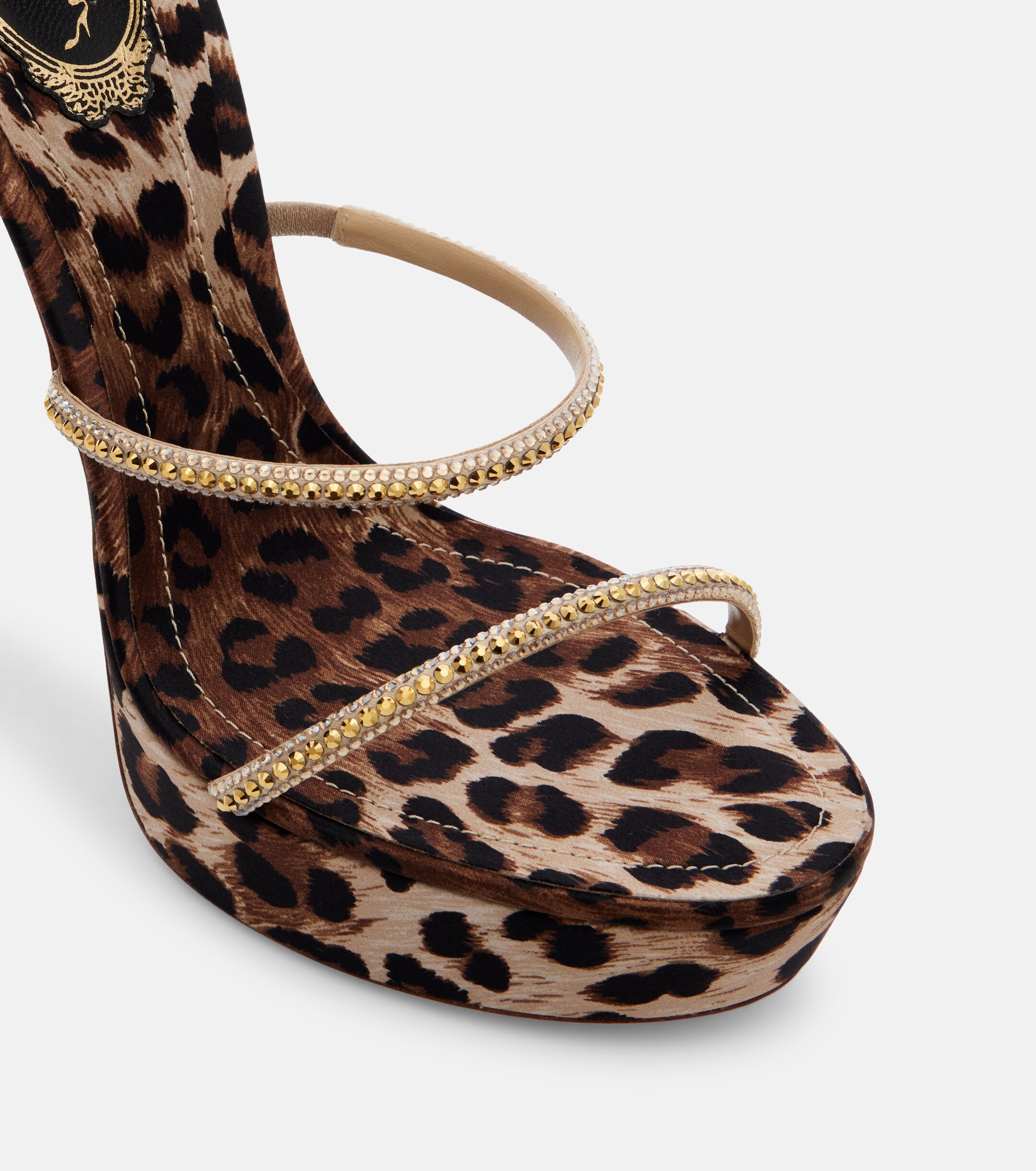 RENÉ CAOVILLA Rene Caovilla Cleo embellished satin platform sandals