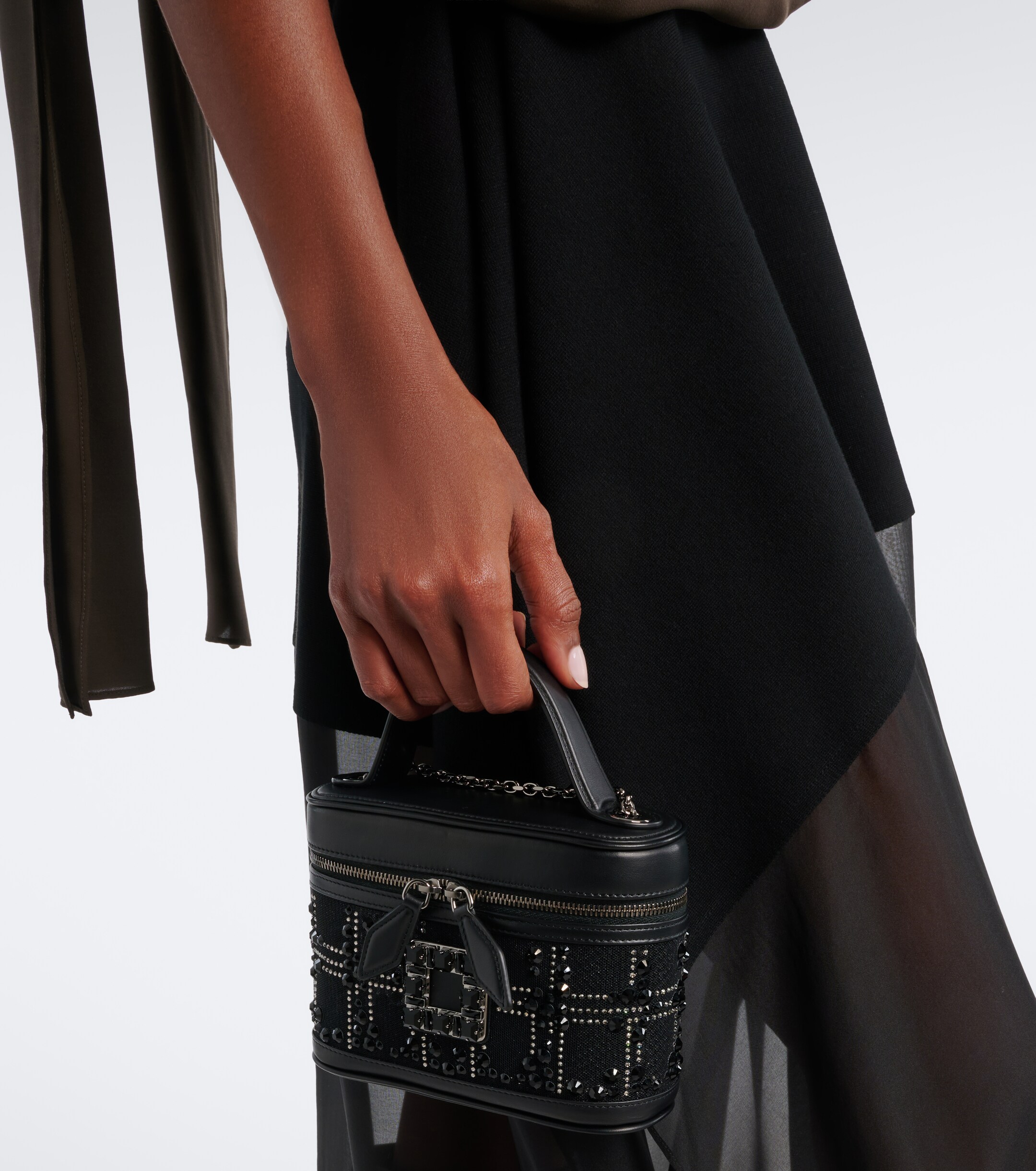 ROGER VIVIER Très Vivier Micro crystal-embellished vanity bag