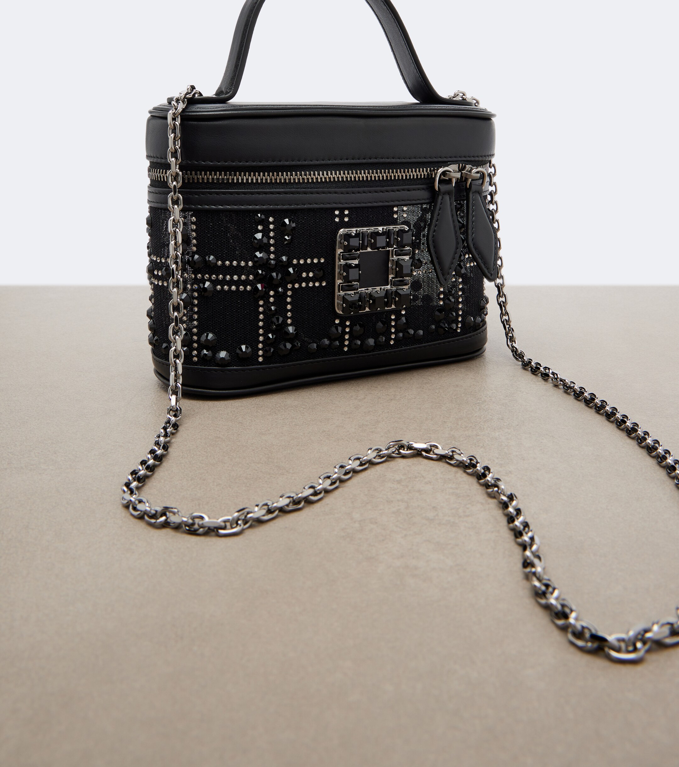 ROGER VIVIER Très Vivier Micro crystal-embellished vanity bag