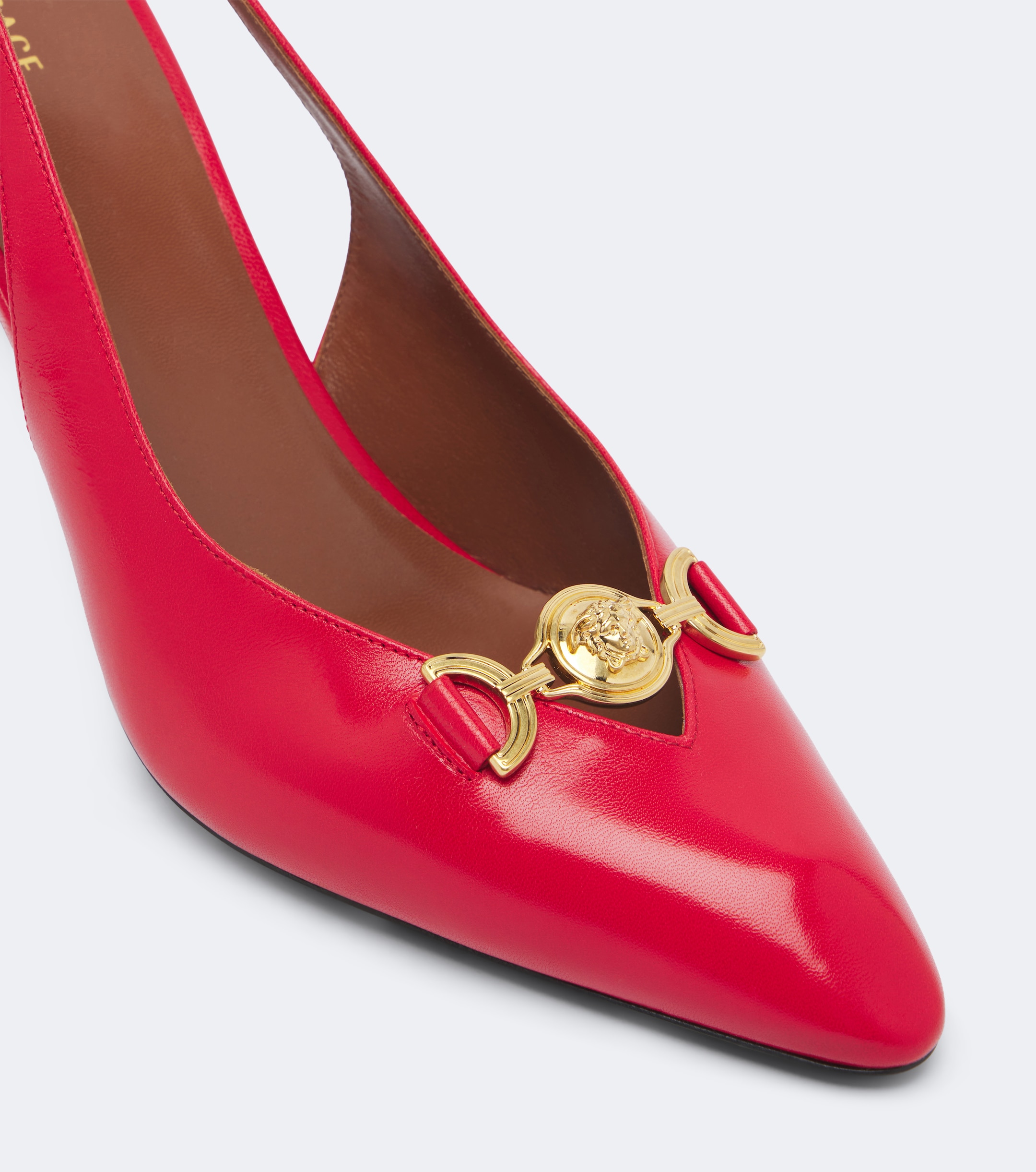 Versace Versace Clelia Medusa leather slingback pumps