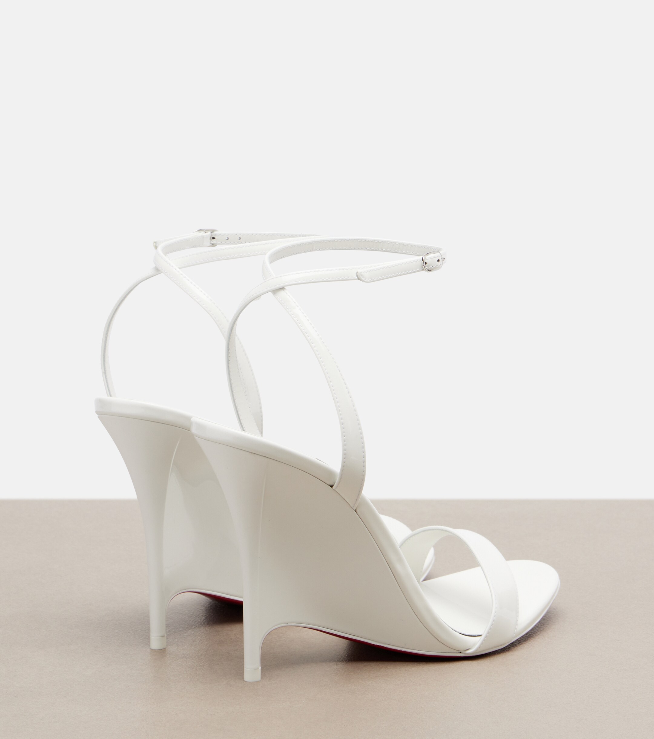 CHRISTIAN LOUBOUTIN Christian Louboutin Miss Z patent leather wedge sandals