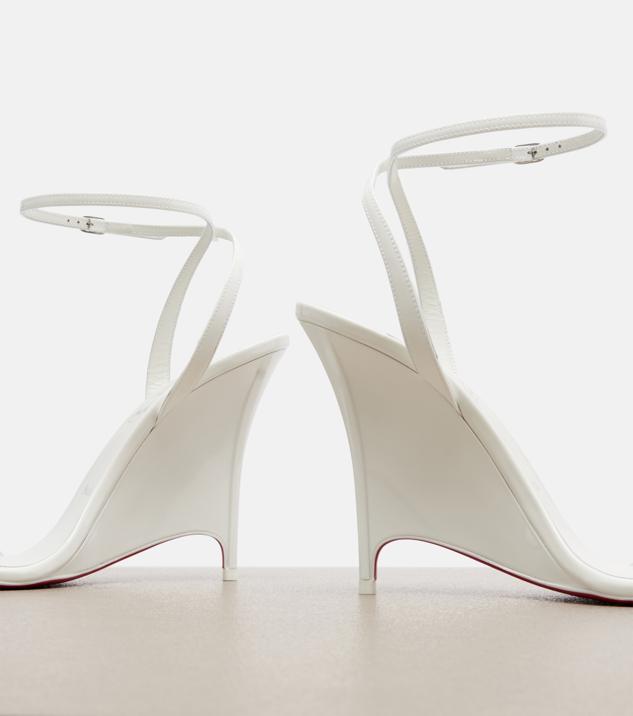 CHRISTIAN LOUBOUTIN Christian Louboutin Miss Z patent leather wedge sandals