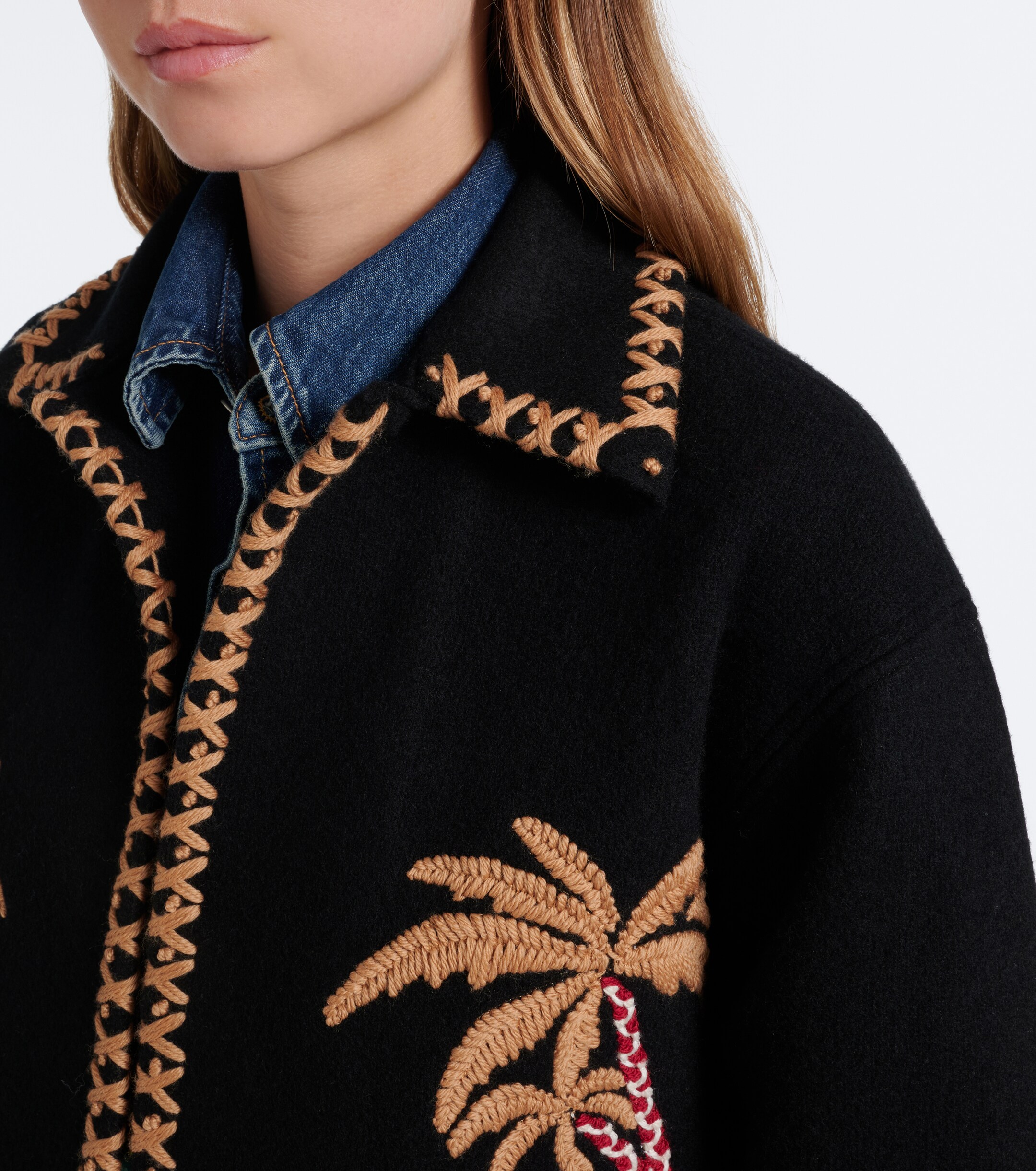 Alanui Alanui Remember Me embroidered virgin wool jacket