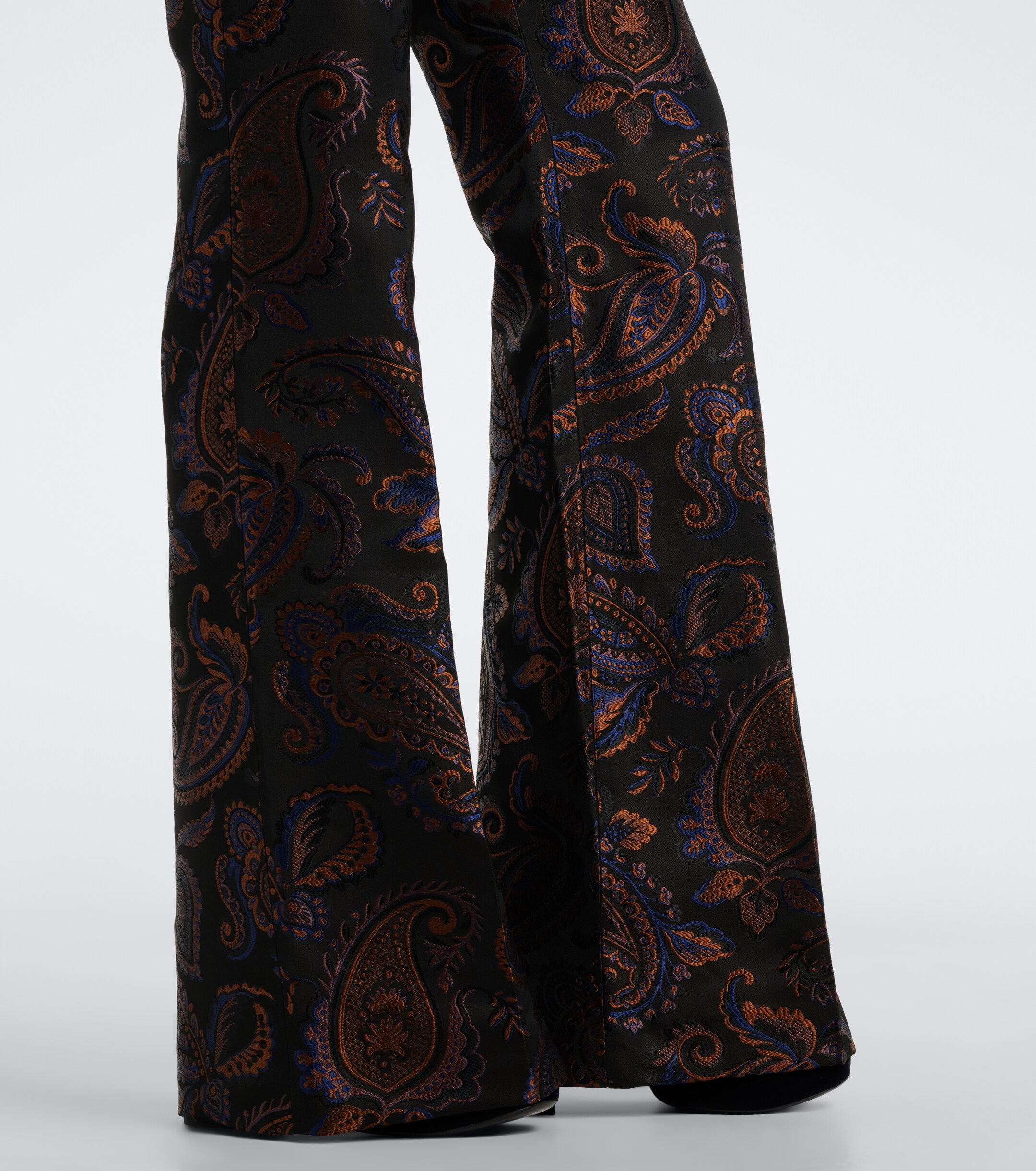 Etro Etro Paisley jacquard cotton flared pants