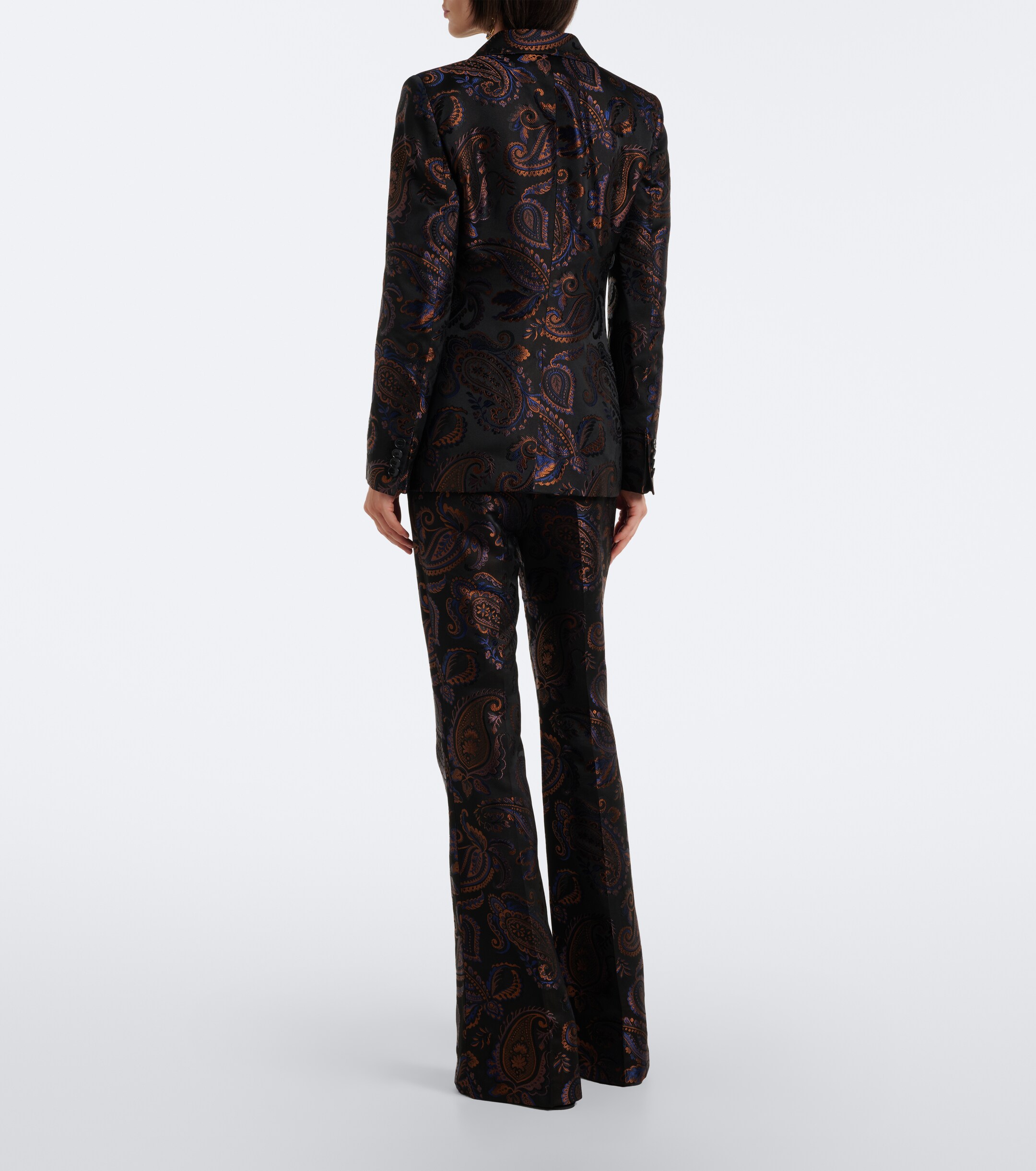 Etro Etro Paisley jacquard cotton flared pants