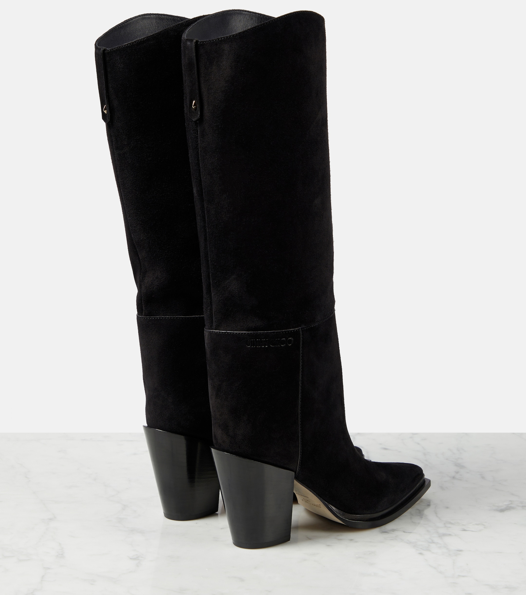 JIMMY CHOO Cece 80 suede knee-high boots