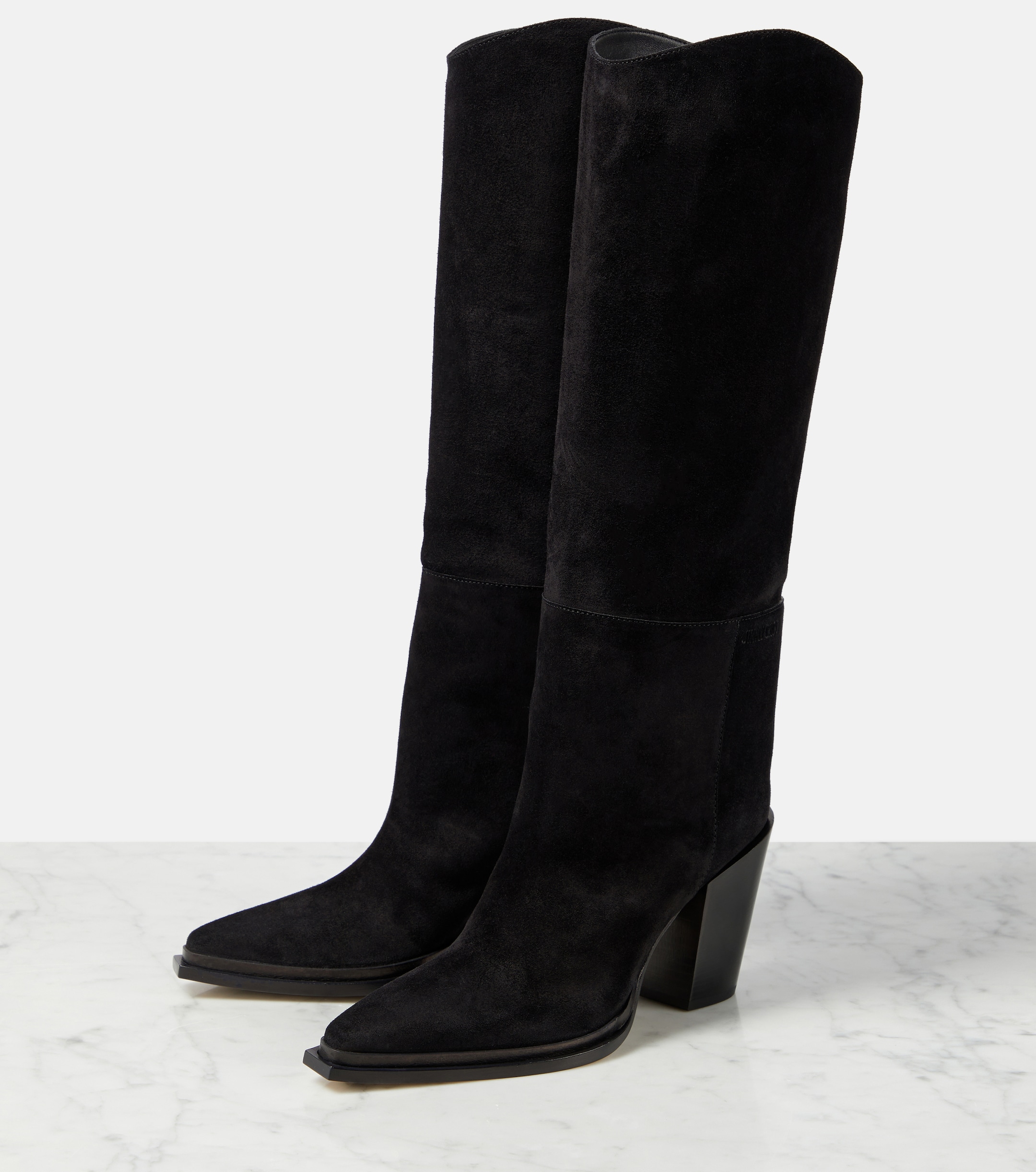 JIMMY CHOO Cece 80 suede knee-high boots
