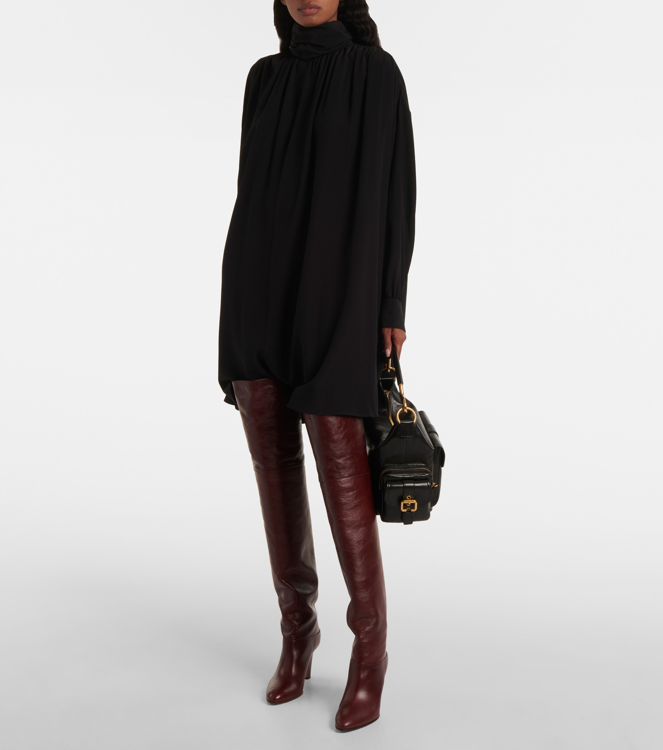 Chlo - Gathered silk midi dress | Plush Chlo - Gathered silk midi dress | Plush