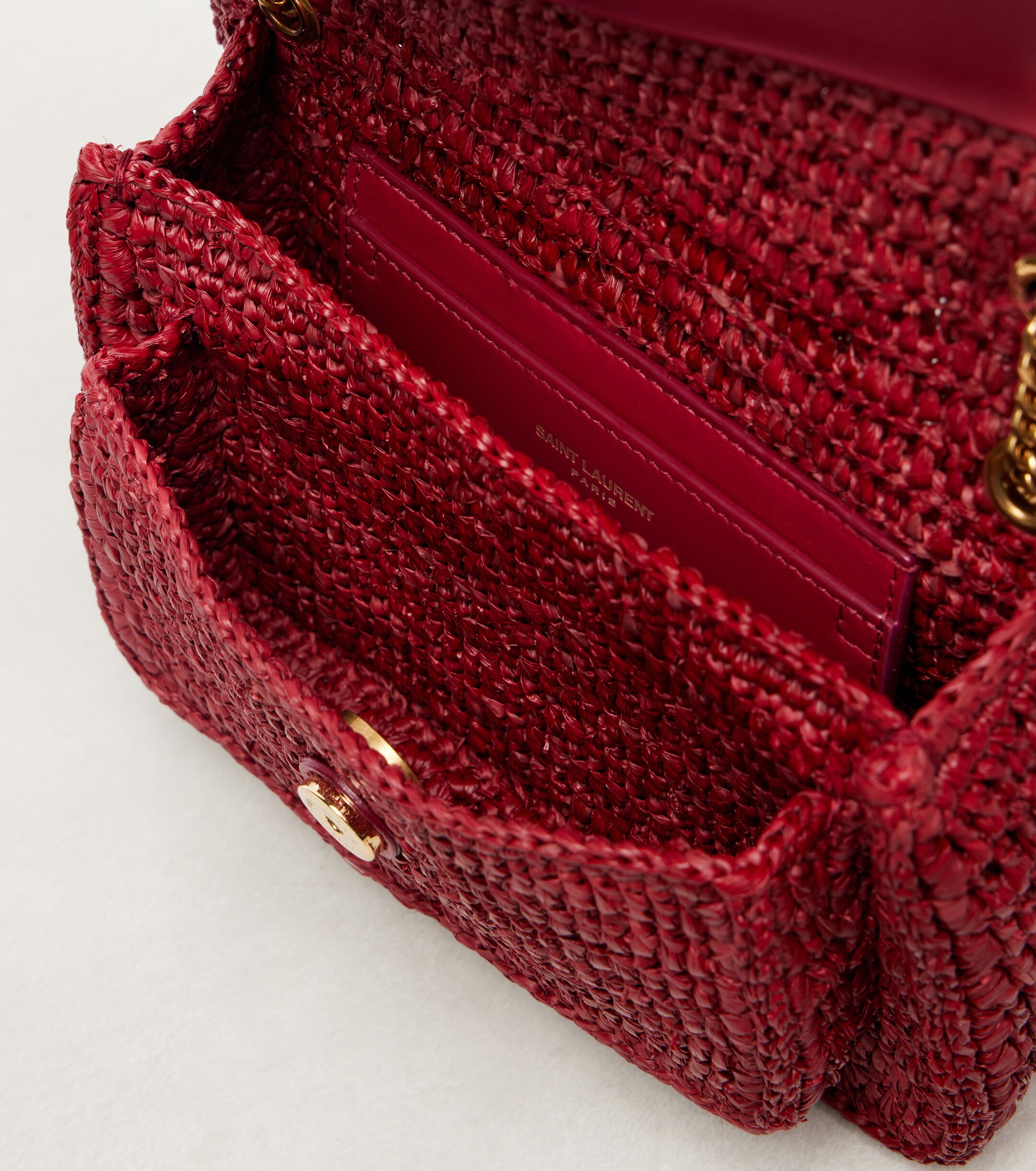 Saint Laurent Niki Mini raffia shoulder bag