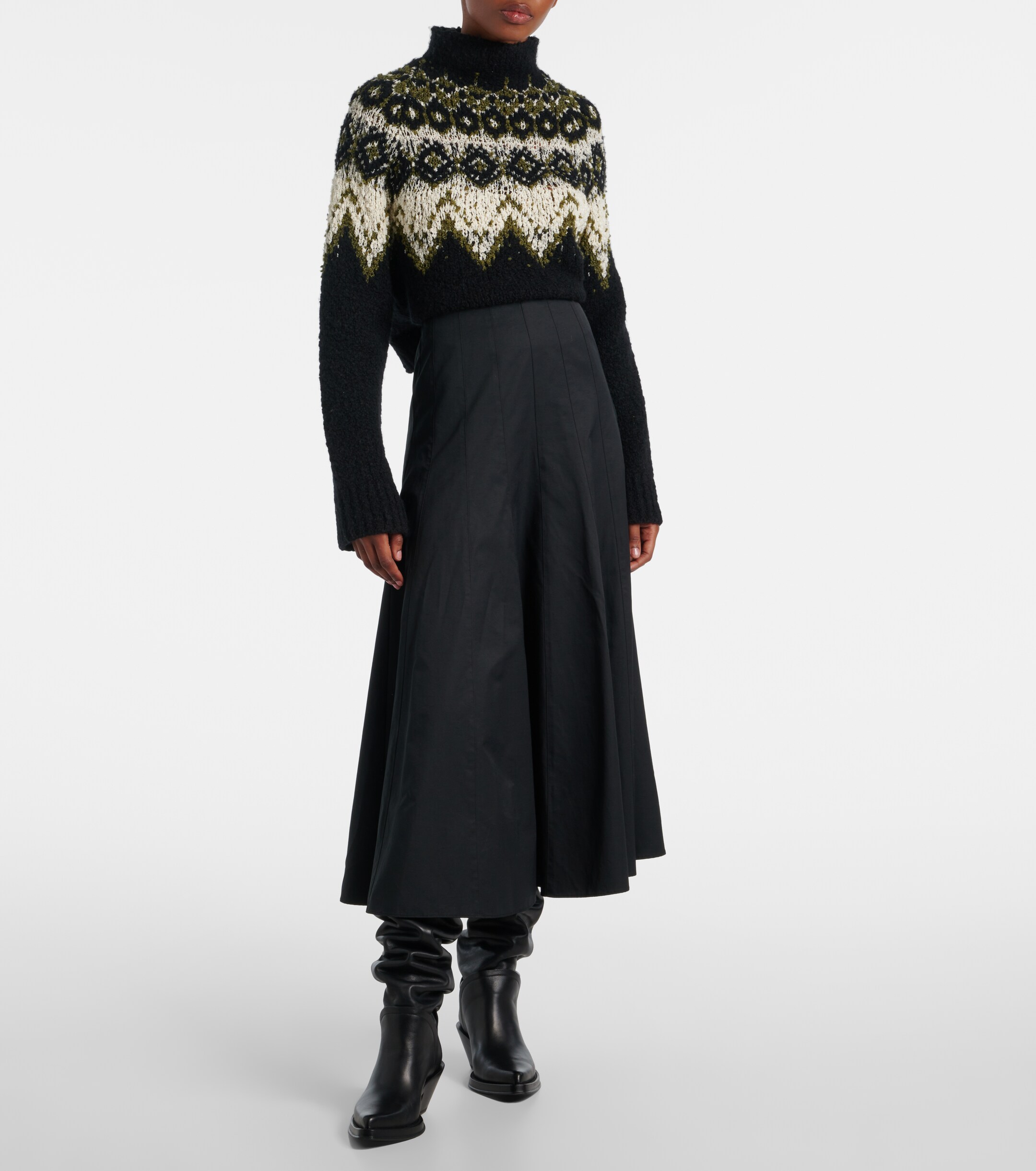 Proenza Schouler Heidi cotton-blend midi skirt