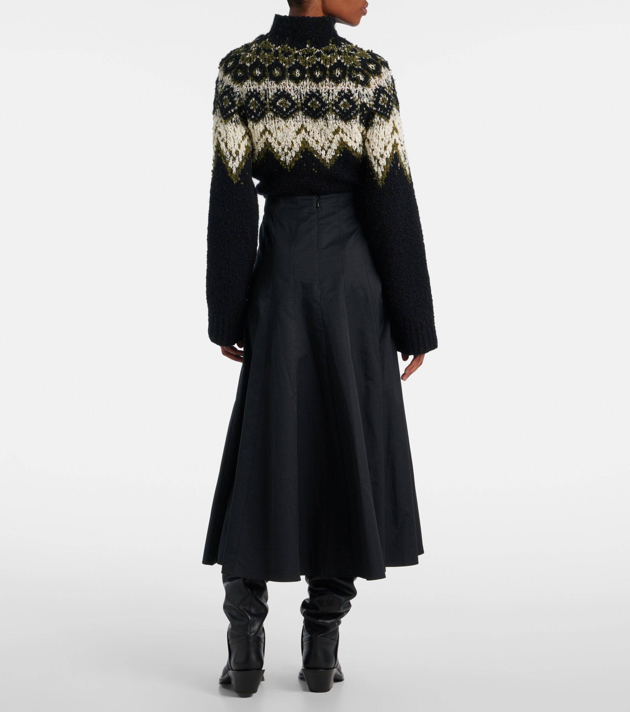 Proenza Schouler Heidi cotton-blend midi skirt