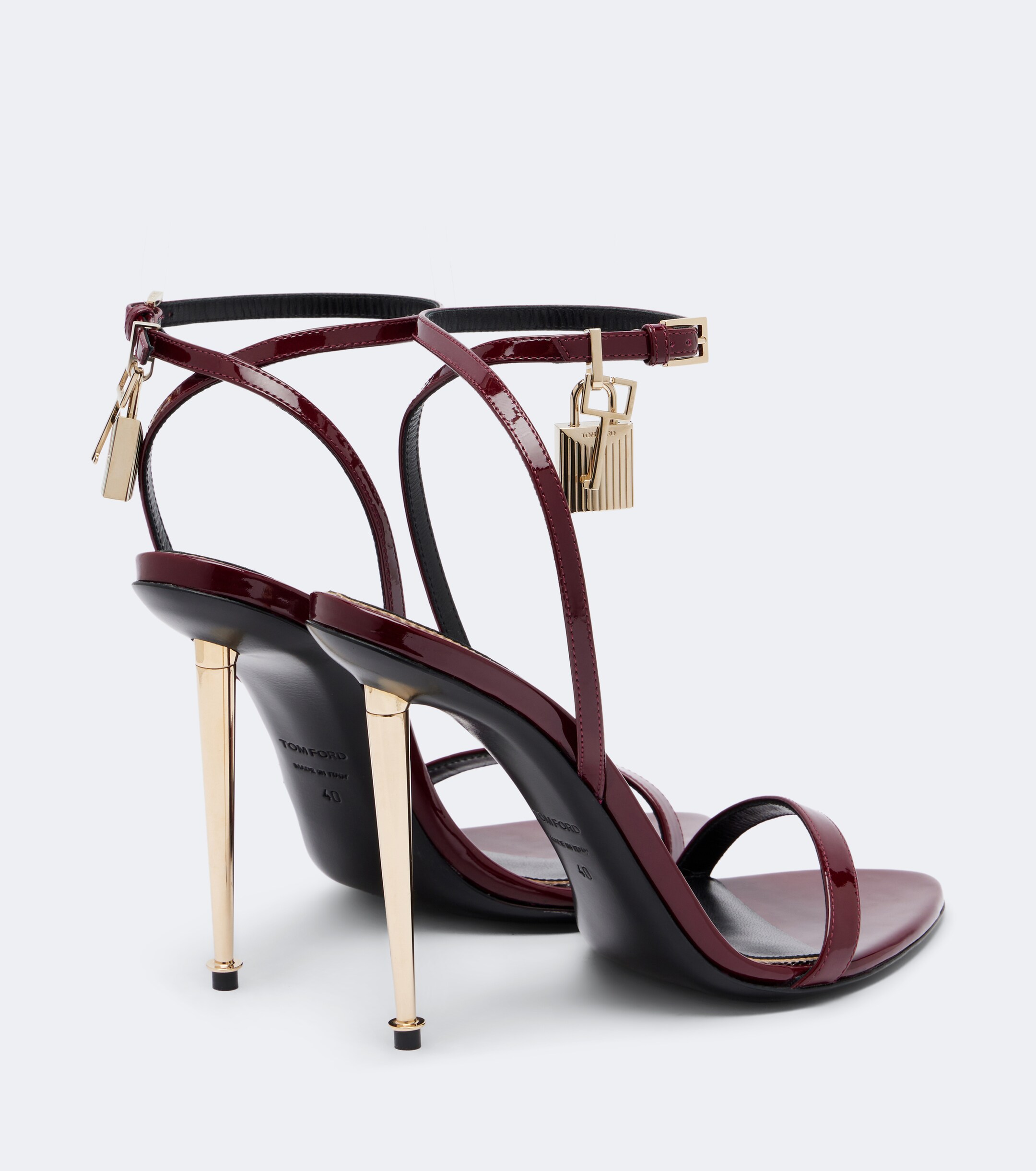 Tom Ford Tom Ford Padlock patent leather sandals