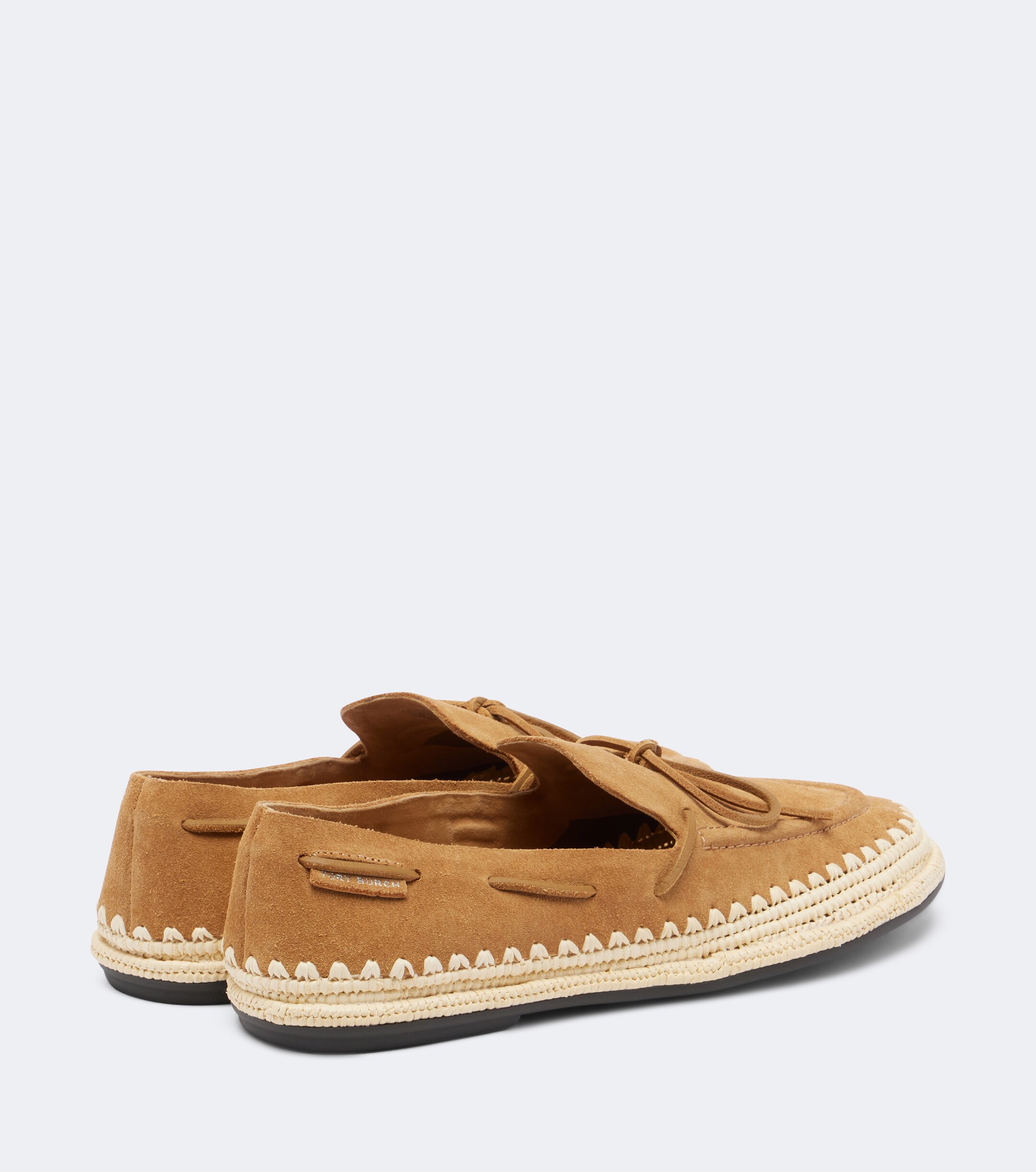 Tory Burch Tory Burch The Raffia Boaty suede espadrilles