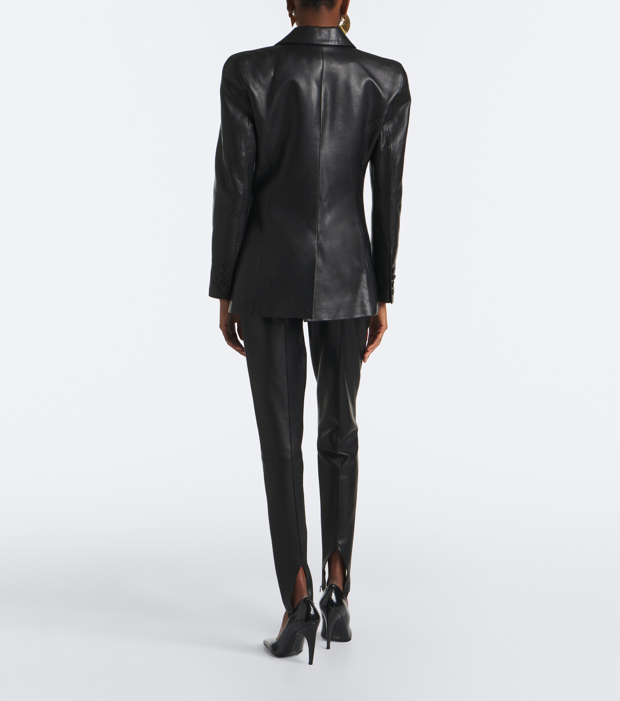Balmain Balmain Leather stirrup leggings